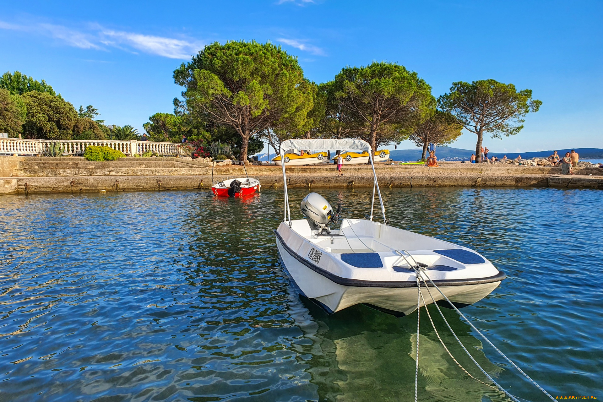 корабли, моторные, лодки, пляж, лодки, моторные