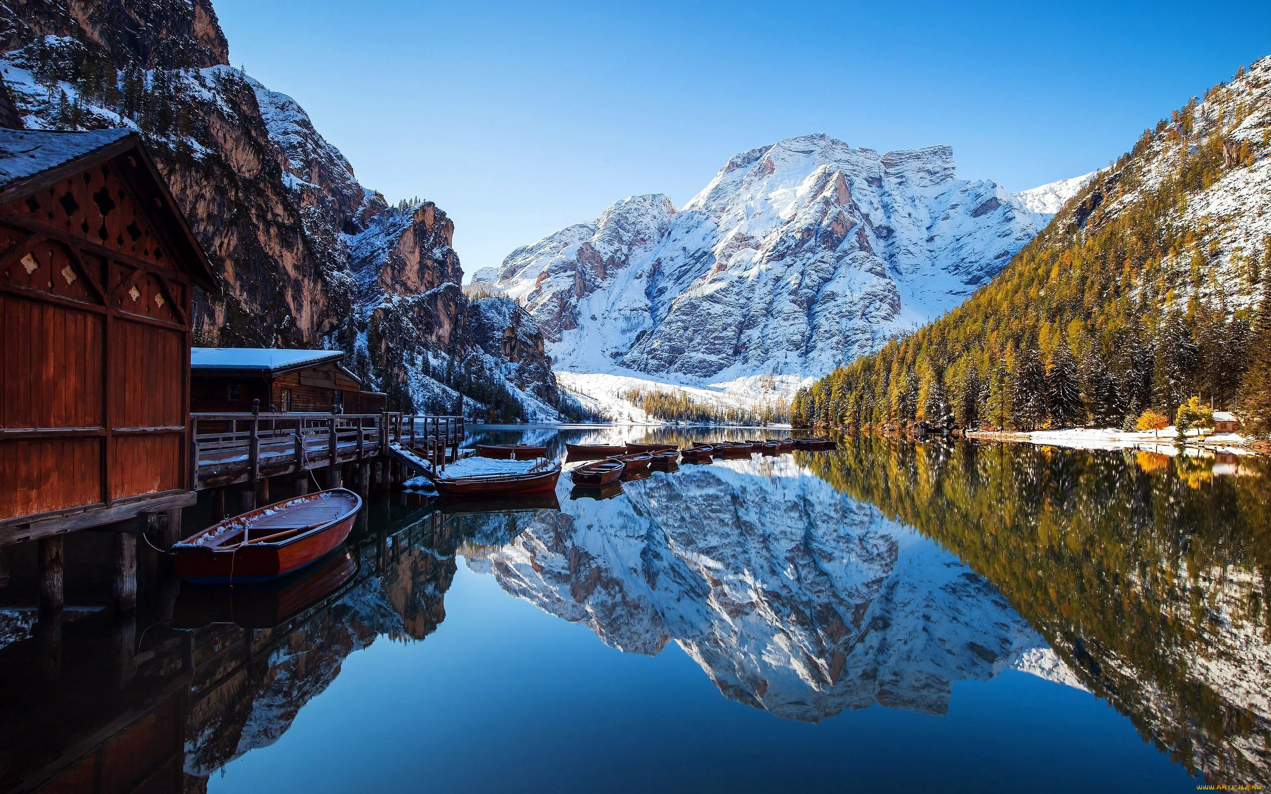 корабли, лодки, , шлюпки, горы, озеро, отражение