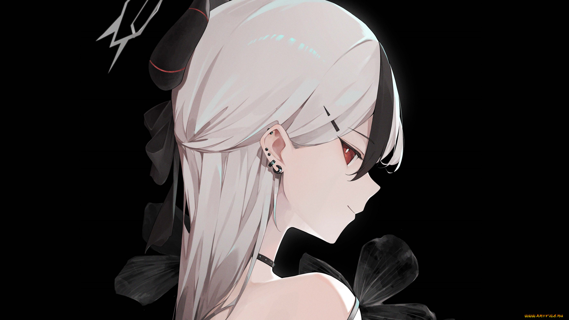 аниме, blue, archive, девушка