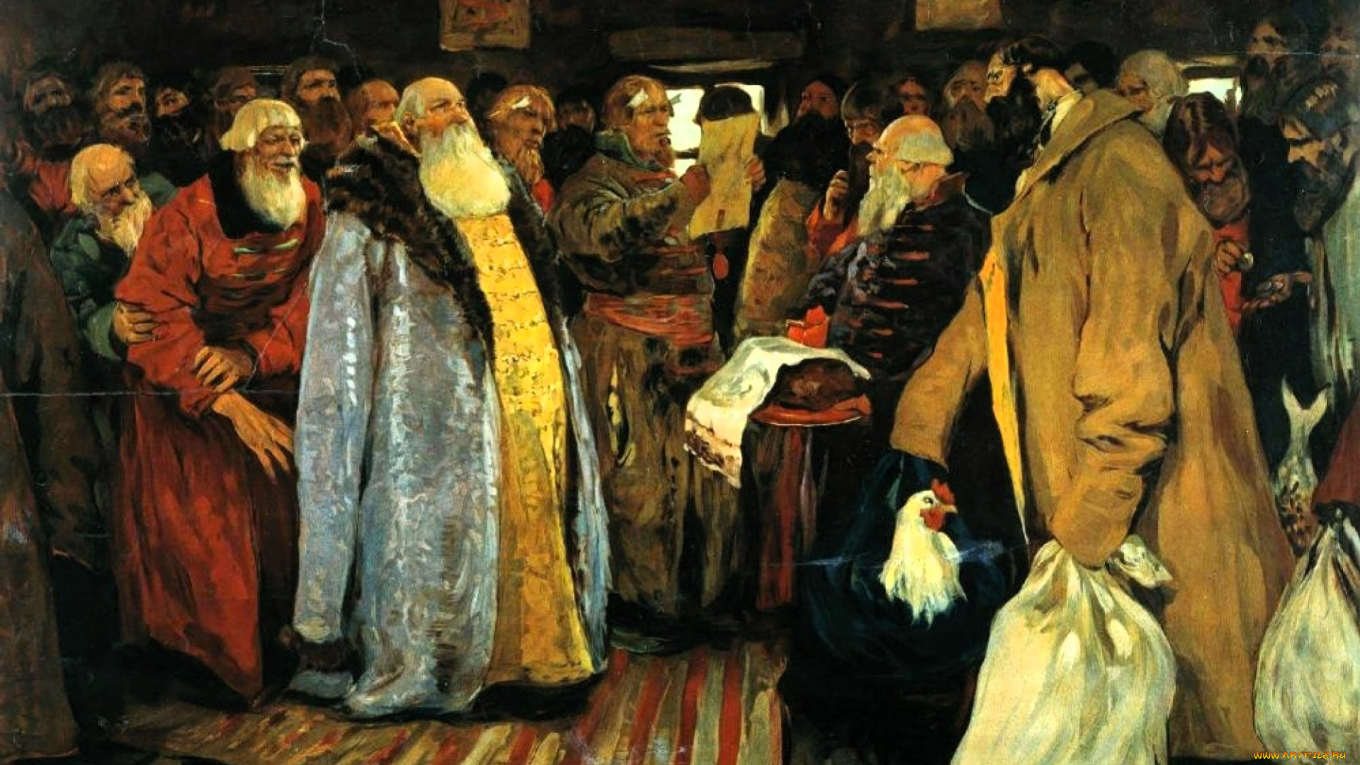 рисованное, сергей, иванов, люди, собрание, мешки, дом