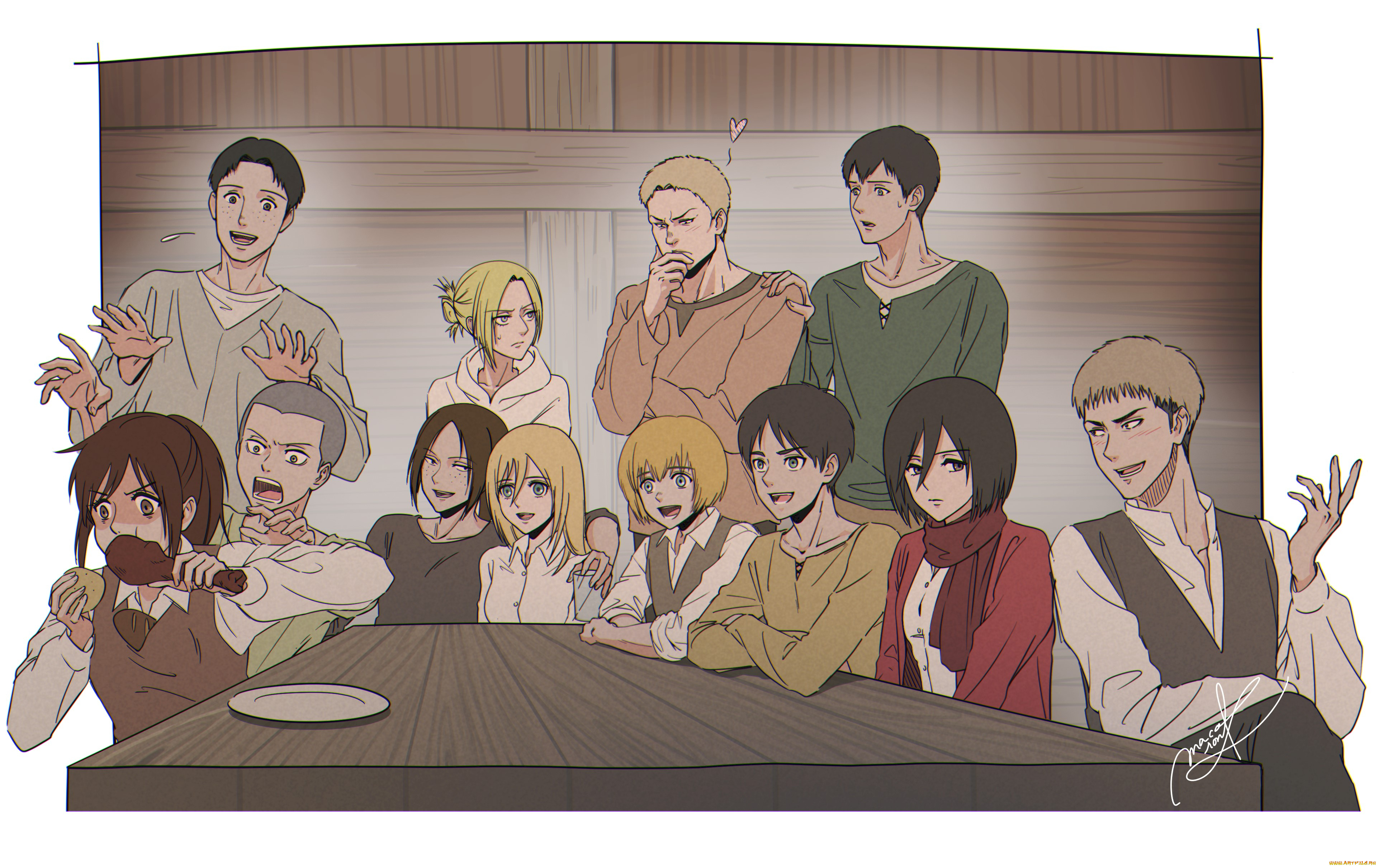 аниме, shingeki, no, kyojin, атака, титанов