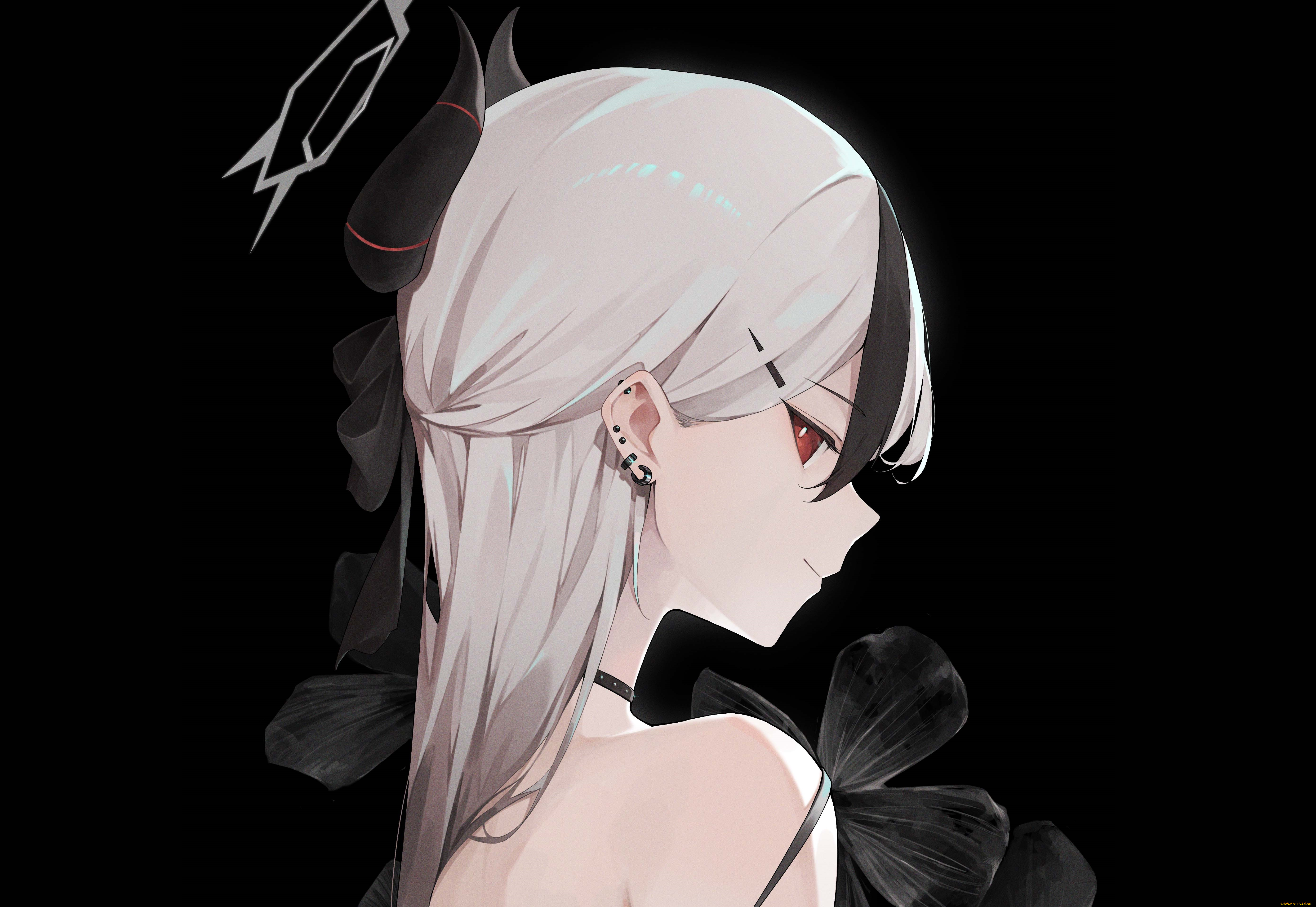 аниме, blue, archive, девушка