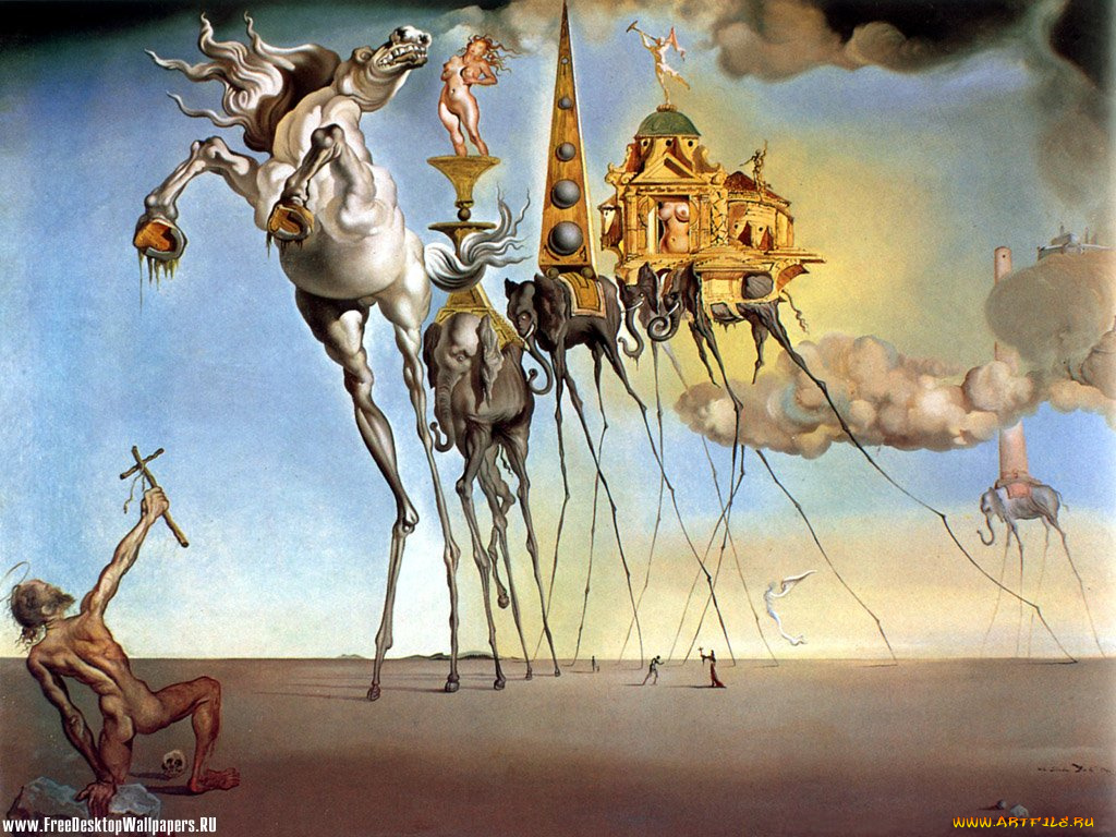 salvador, dali, temptation, рисованные