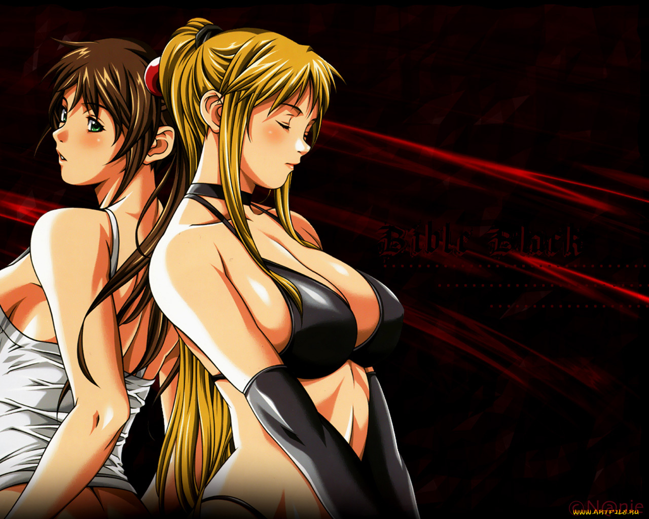 аниме, bible, black
