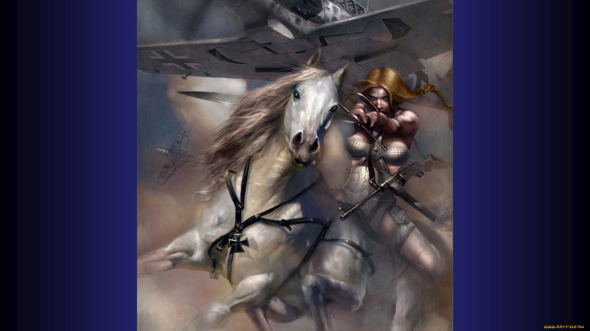 боевой, дух, пилота, фэнтези, всадники, наездники