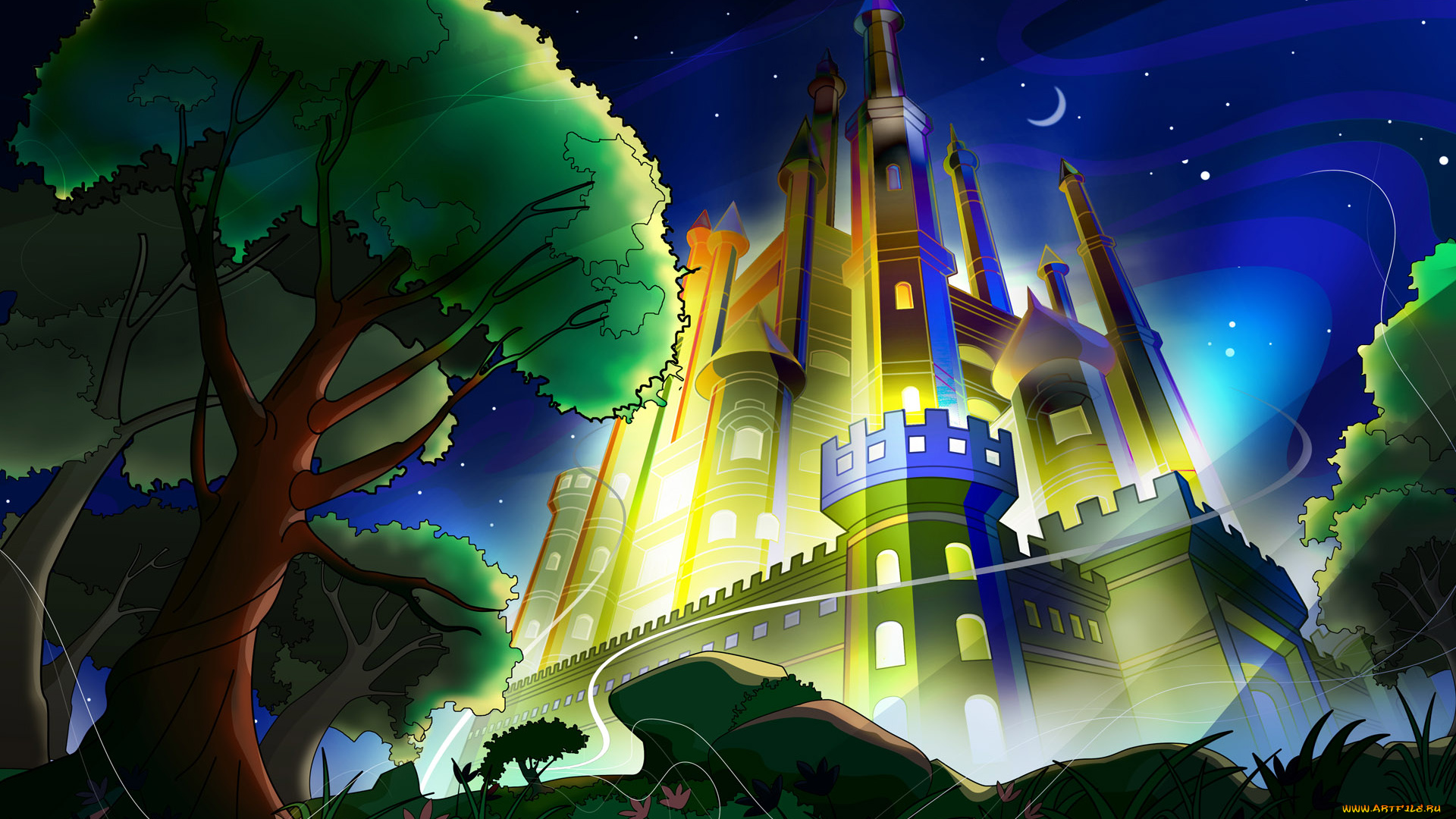 рисованные, города