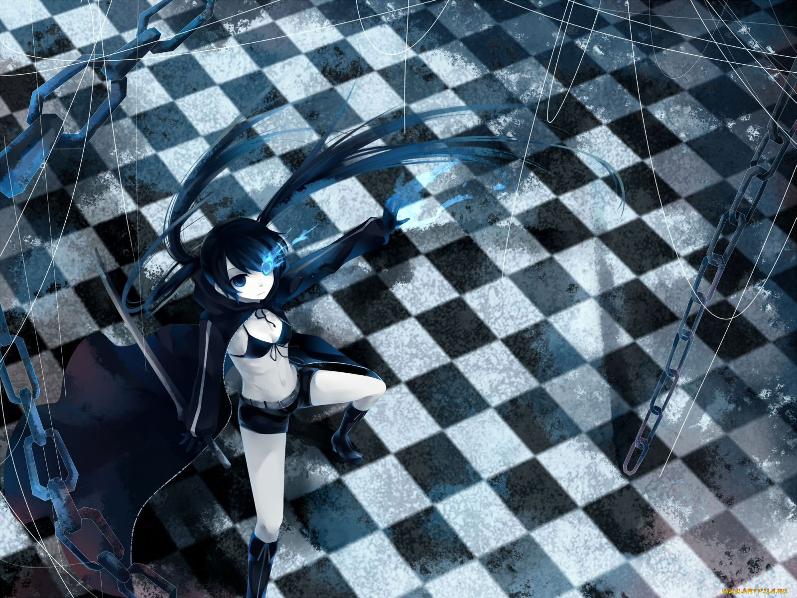 аниме, black, rock, shooter