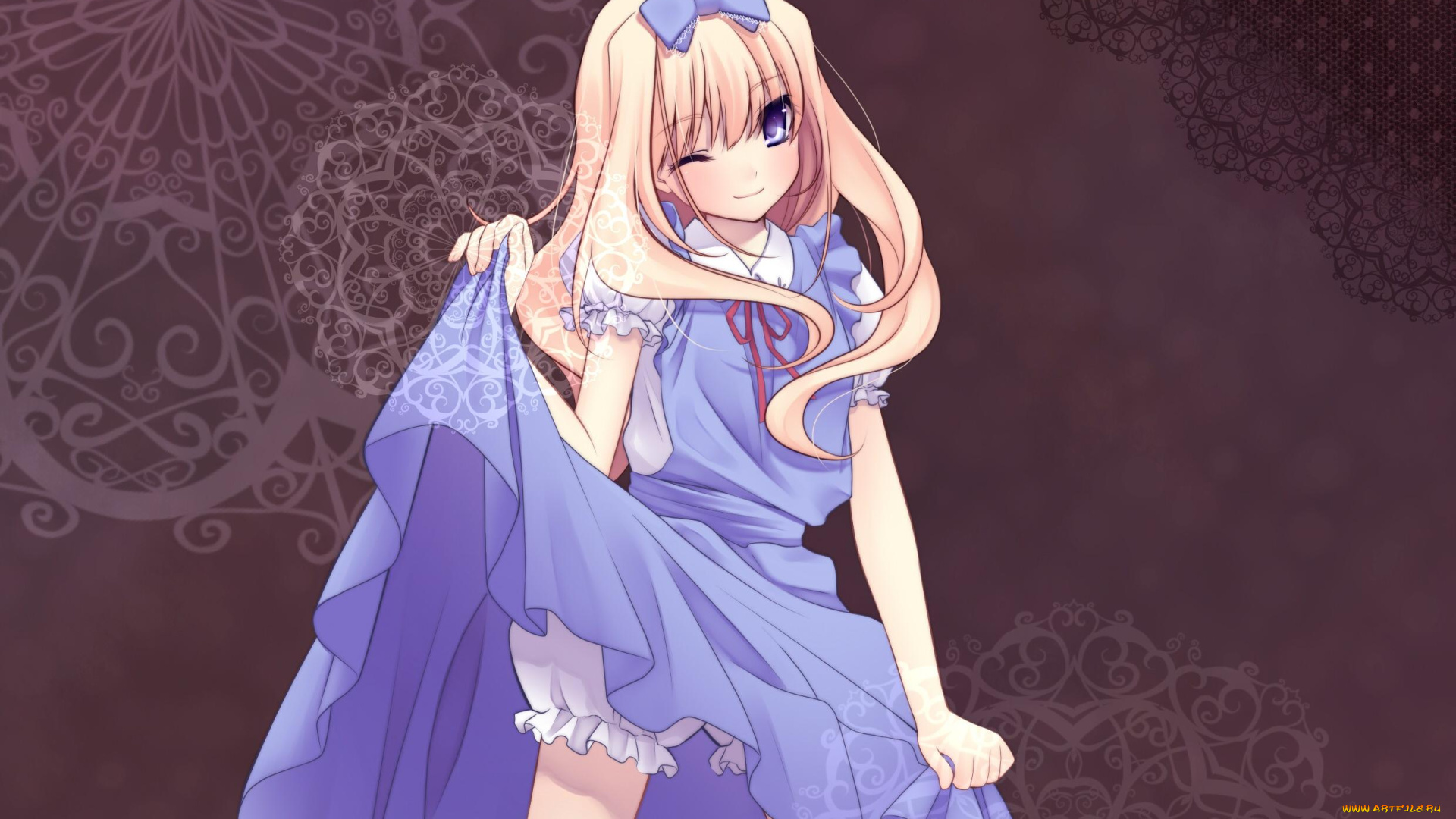 аниме, alice, in, wonderland, девушка