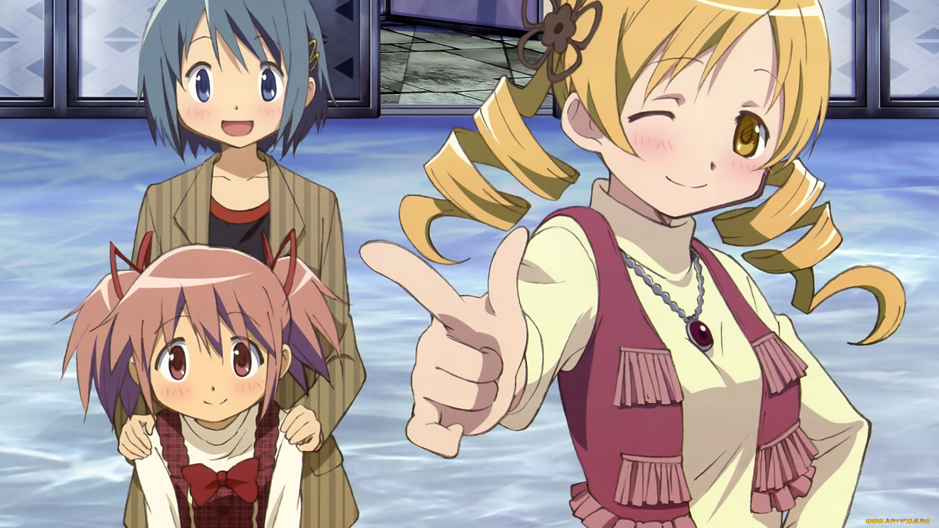 аниме, mahou, shoujo, madoka, magika, девушки