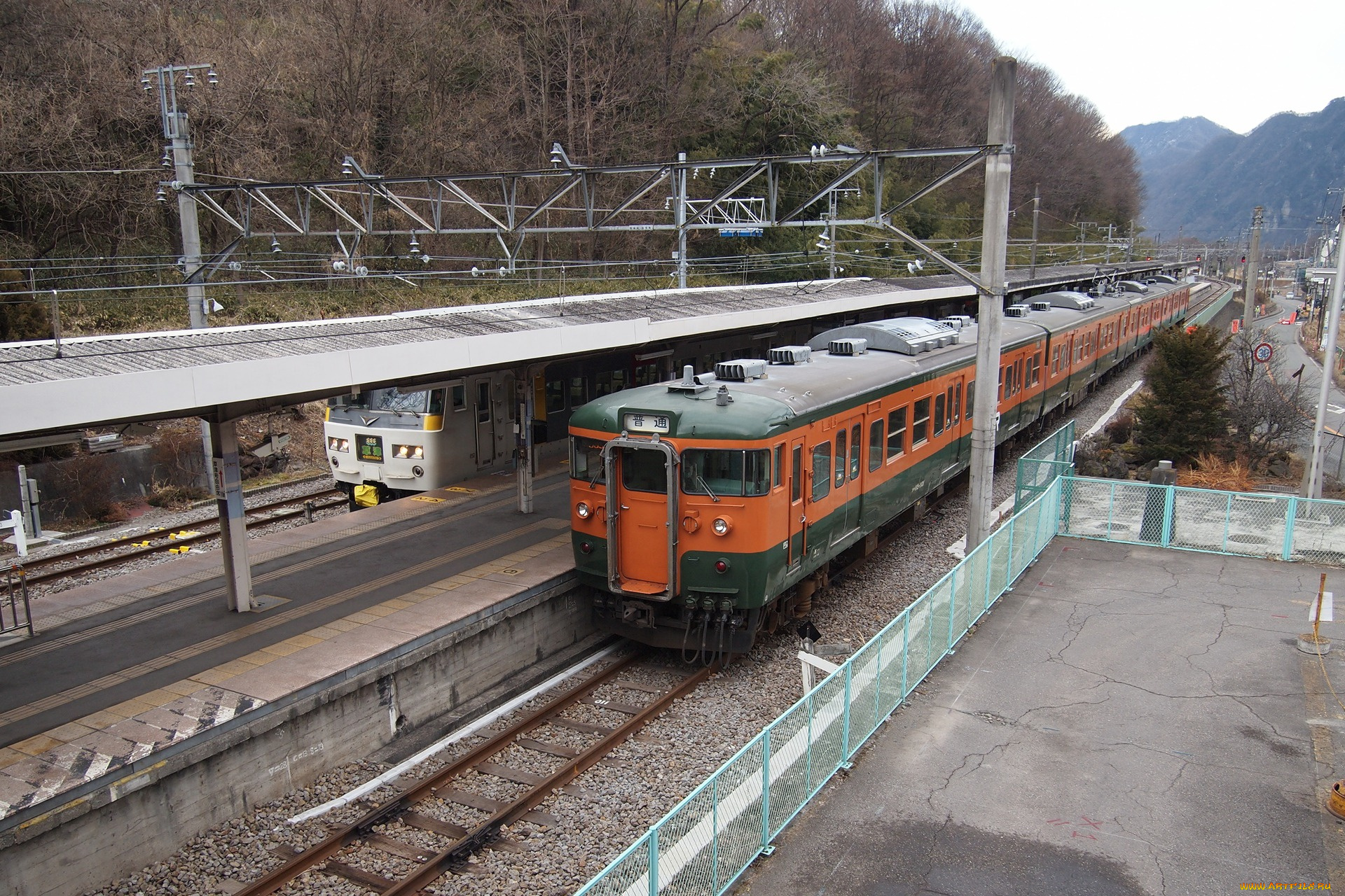 техника, электрички, рельсы, платформа