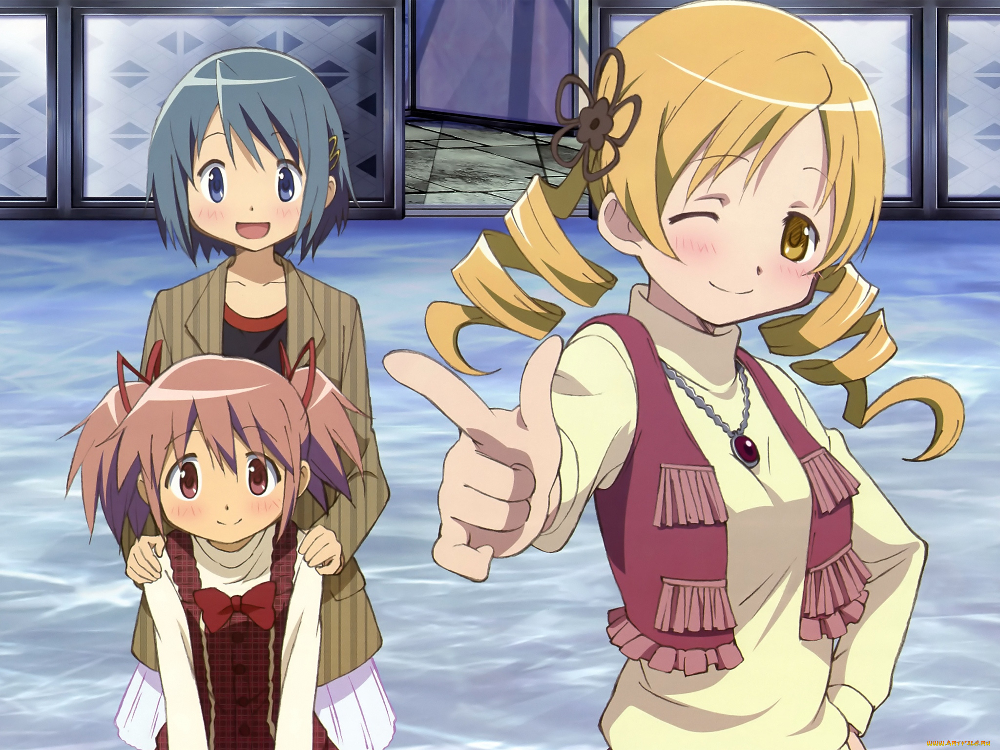 аниме, mahou, shoujo, madoka, magika, девушки