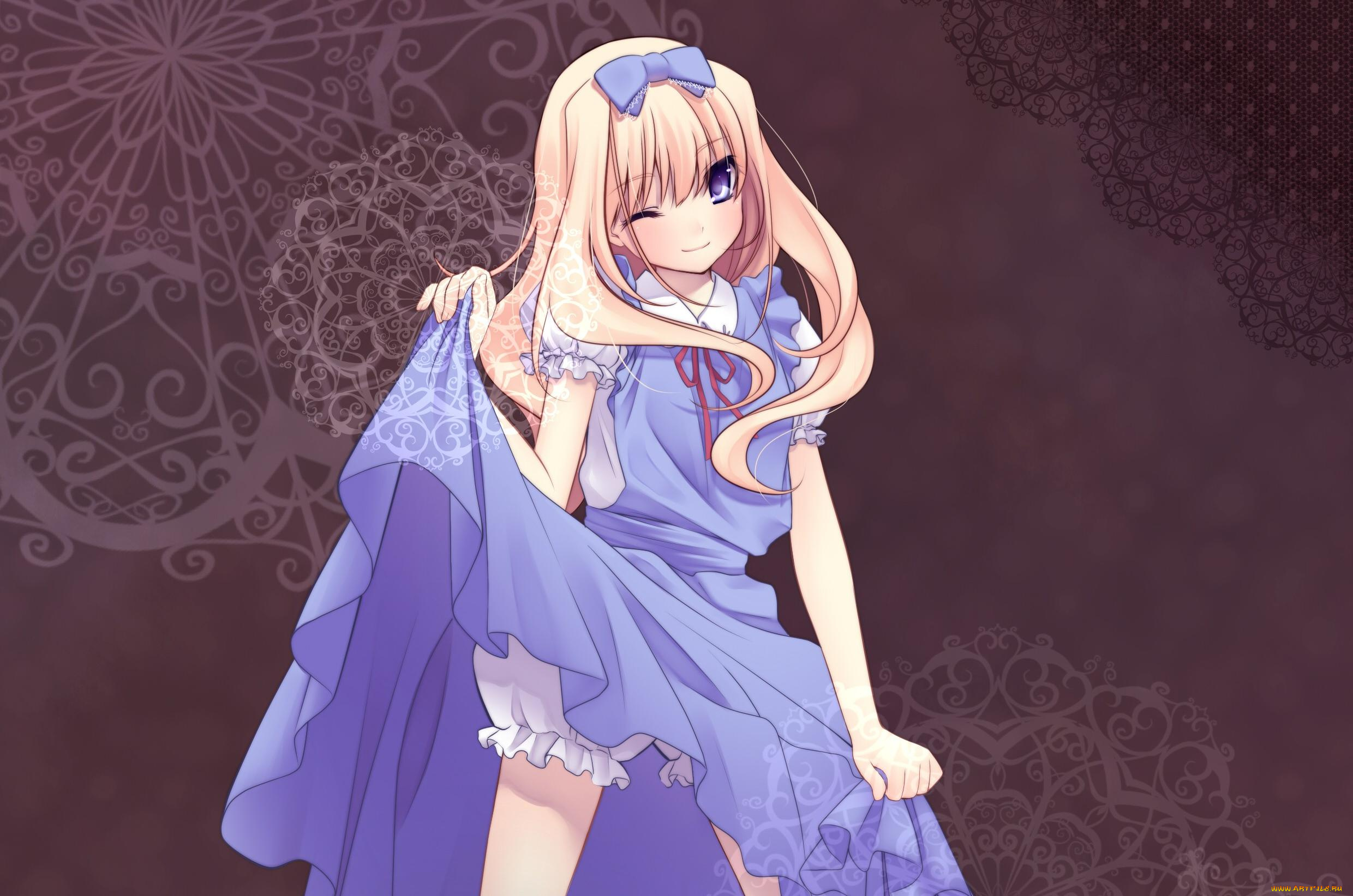 аниме, alice, in, wonderland, девушка