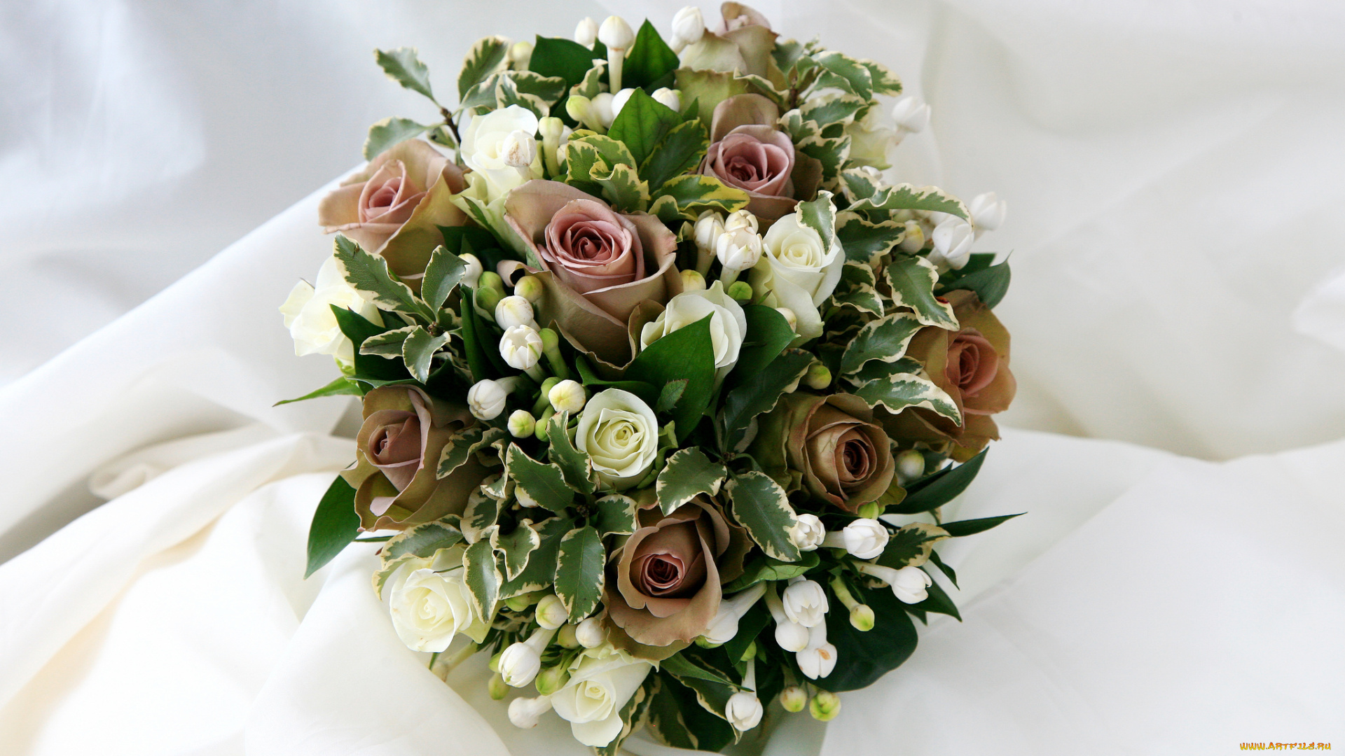 цветы, букеты, композиции, розы, листья