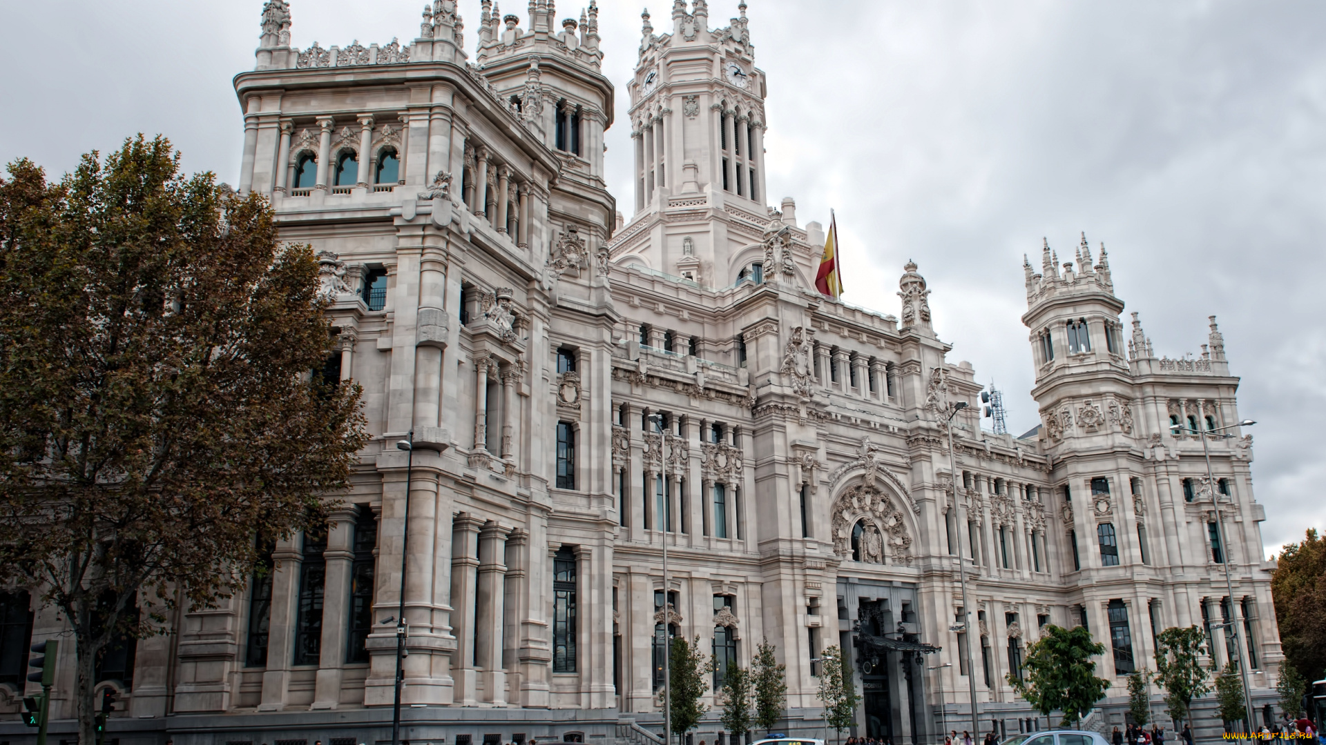 города, мадрид, испания, мэрия, архитектура