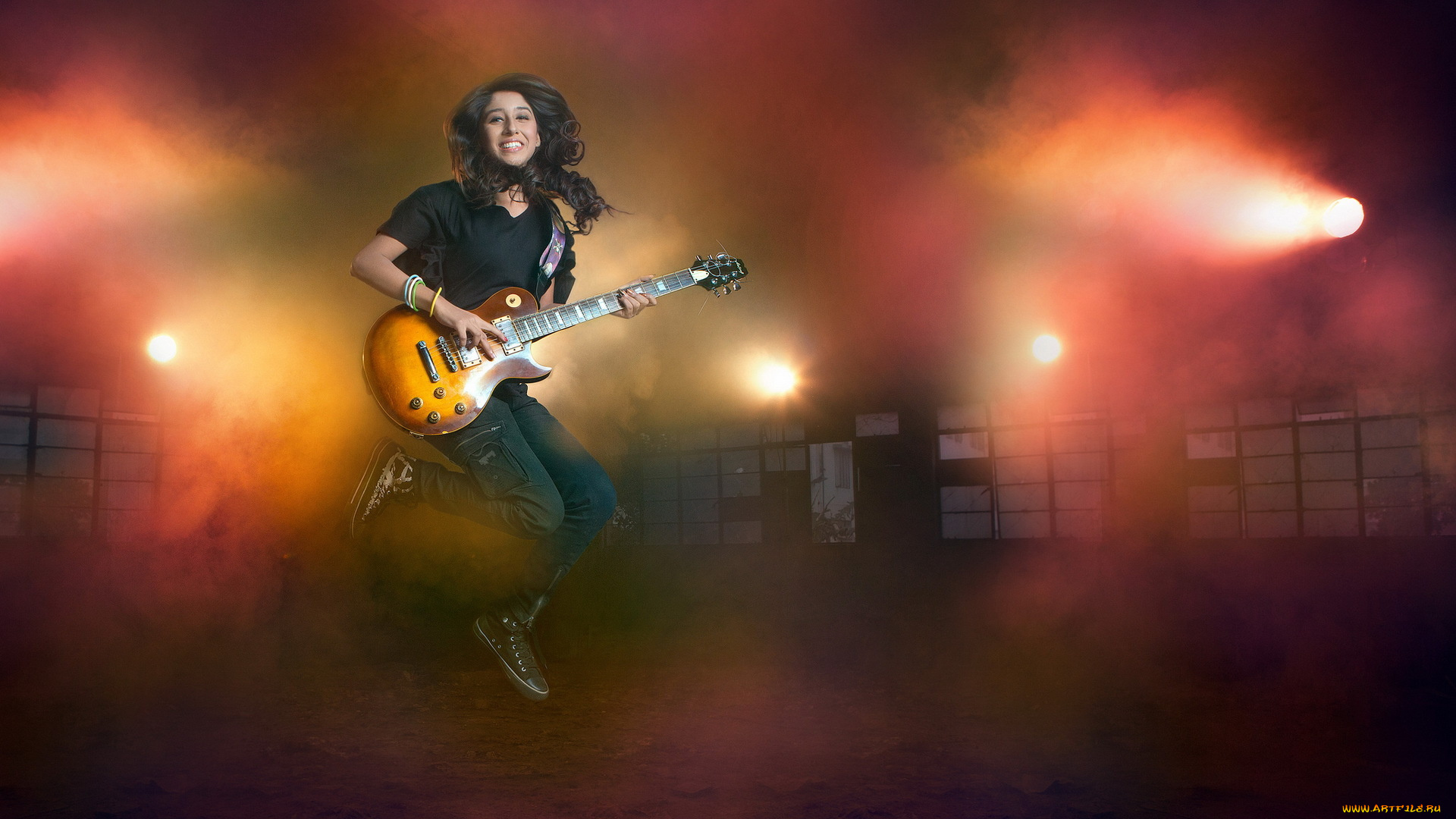 музыка, другое, девушка, гитара