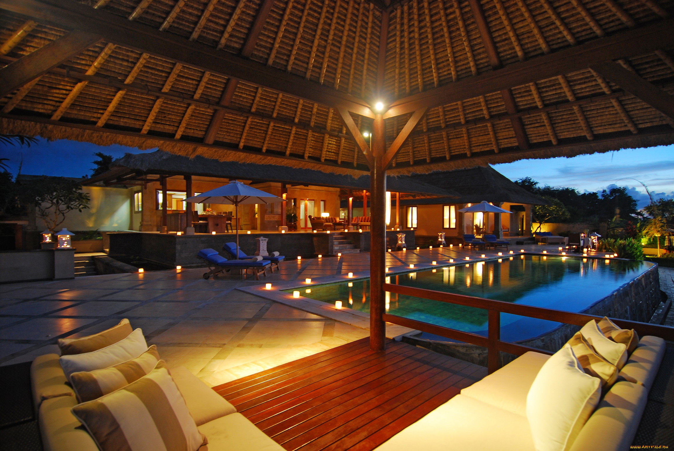 бали, индонезия, интерьер, бассейны, открытые, площадки, бассейн, гостиница, вилла