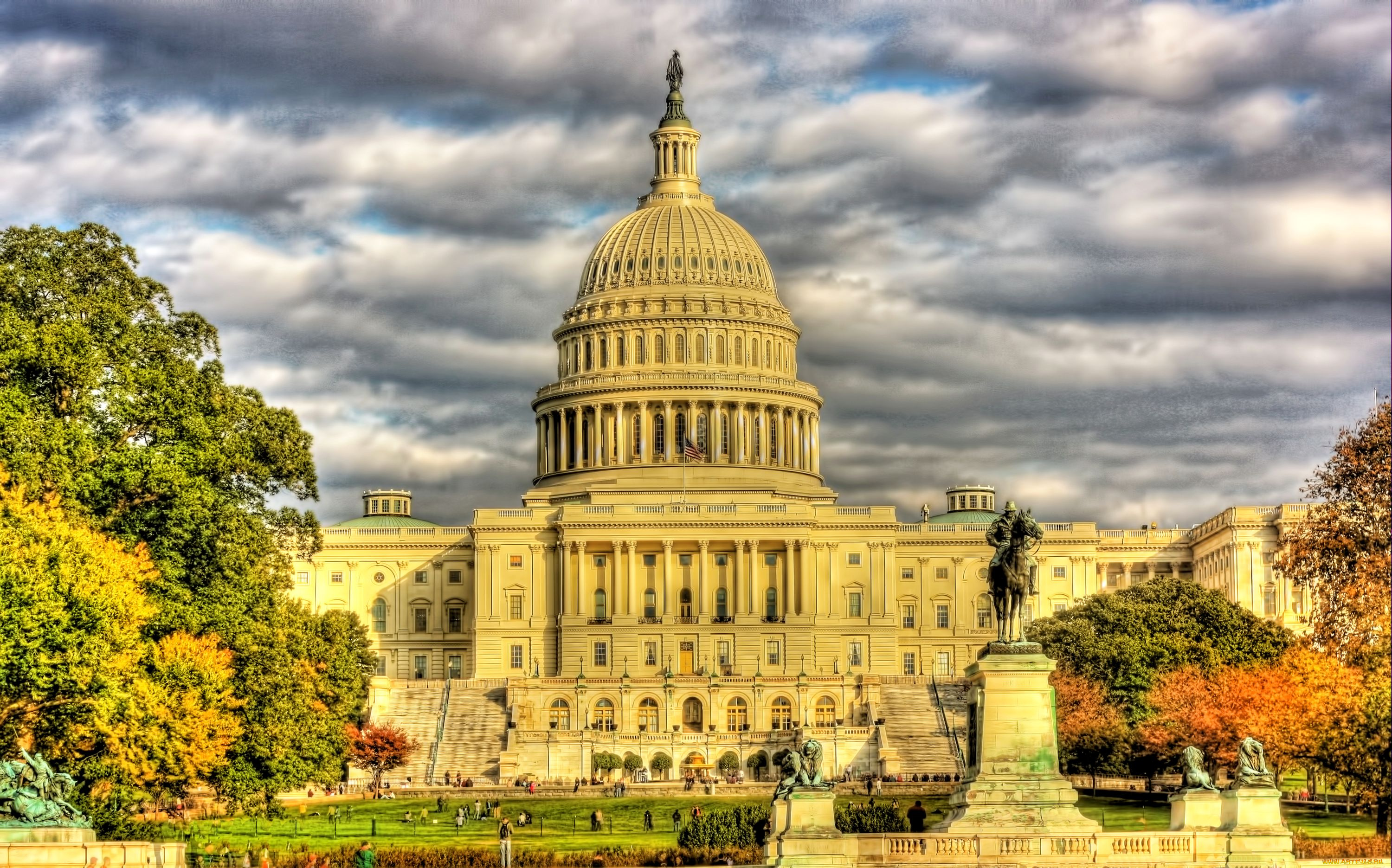 города, вашингтон, сша, капитолий, памятник