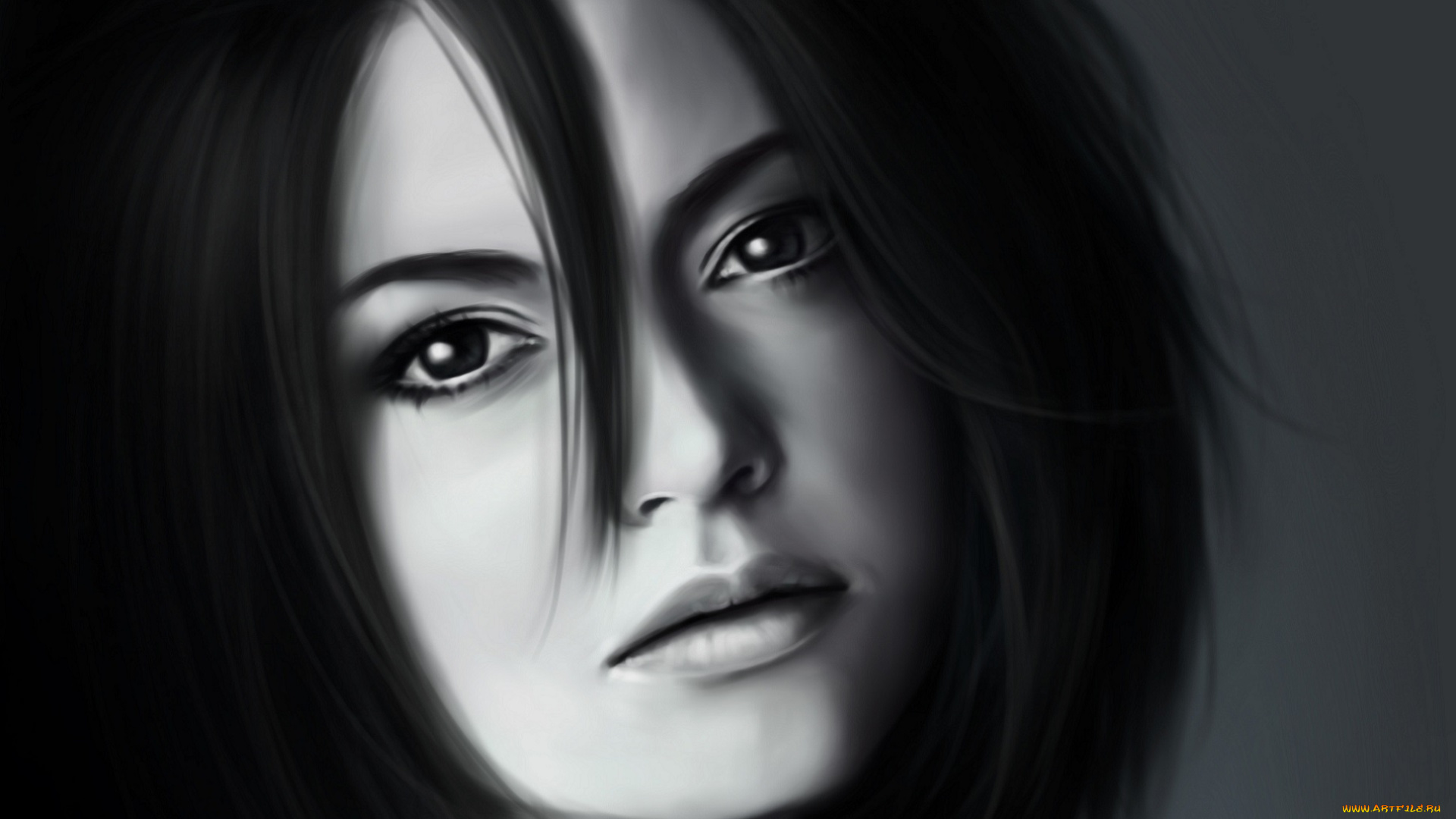 аниме, bleach, арт, портрет, девушка, рукия, блич, кучики, лицо