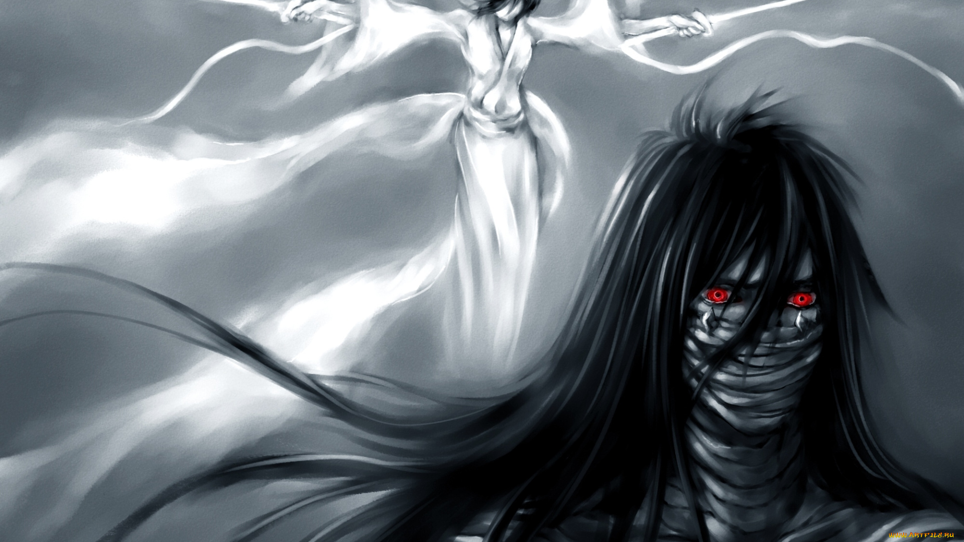 аниме, bleach, блич, ичиго, гецуга, парень, арт