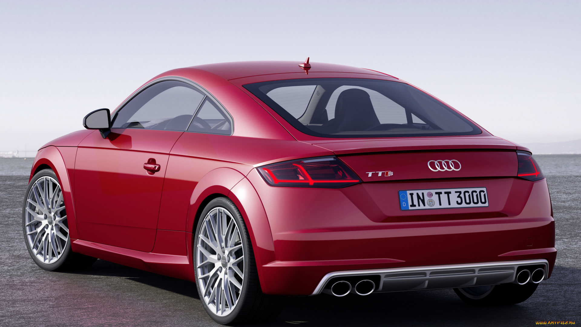 автомобили, audi, coupе, tts, красный, 2014