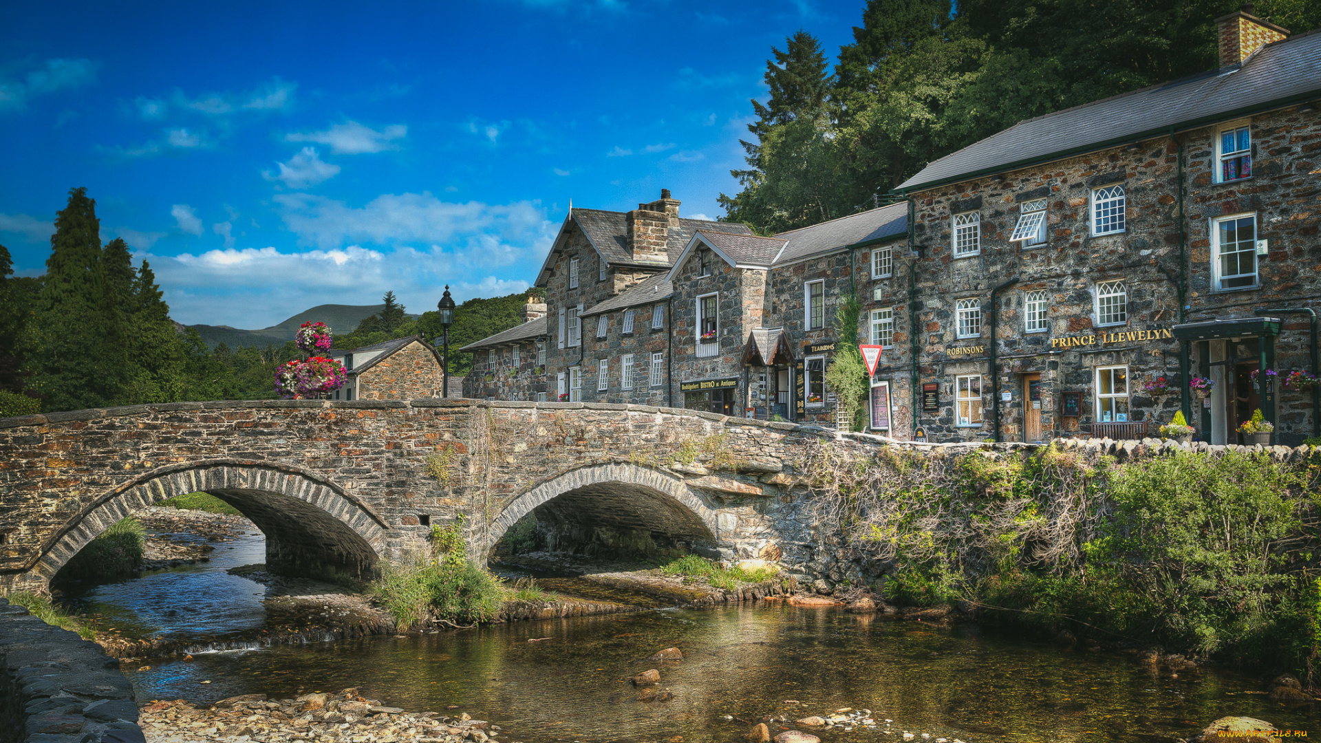 beddgelert, , snowdonia, , wales, , united, kingdom, города, -, мосты, здания, река, гласлин, англия, уэльс, сноудония, united, kingdom, river, glaslyn, мост, wales, snowdonia