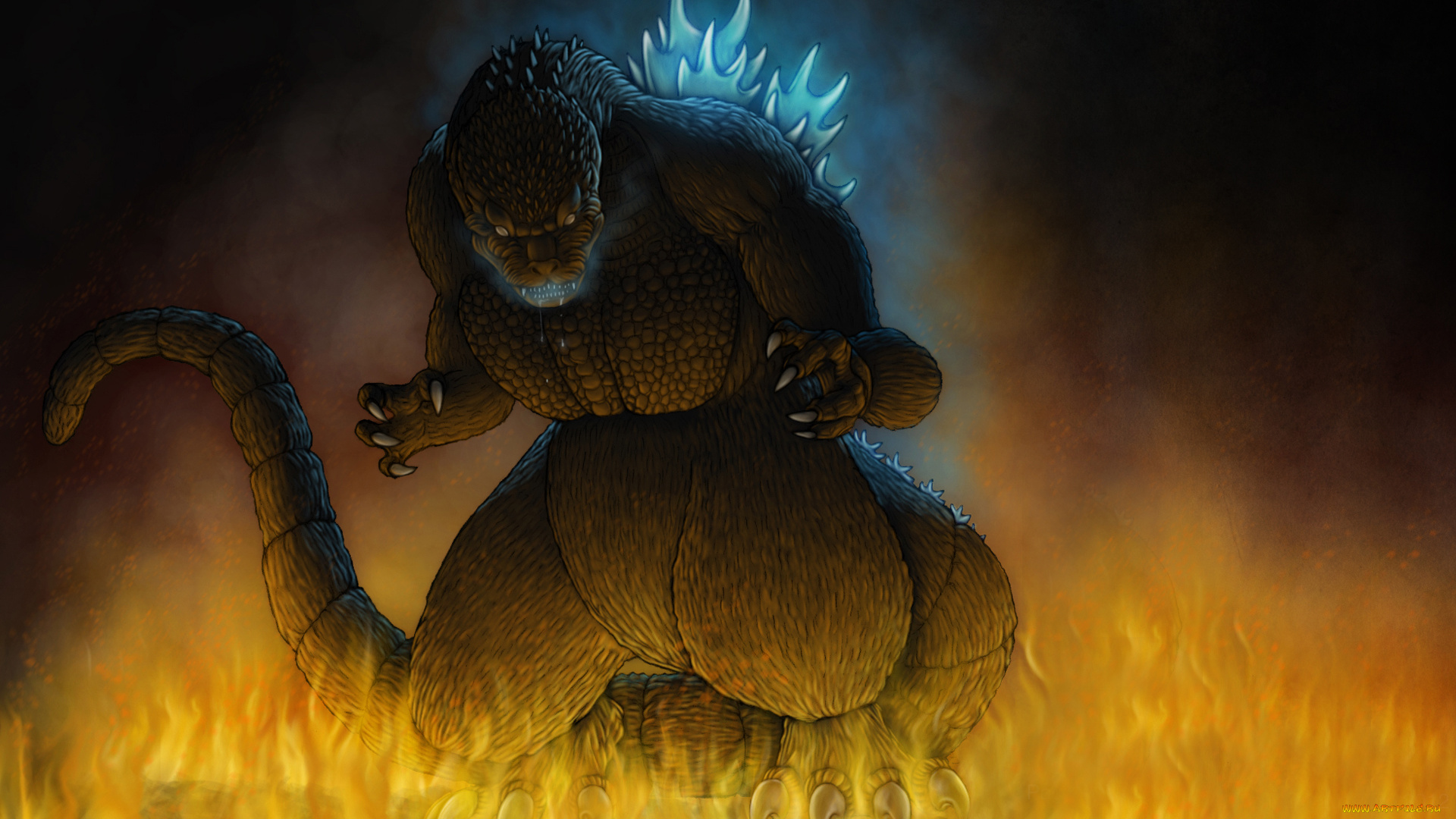 годзилла, фэнтези, существа, динозавр, dinosaur, монстр, godzilla