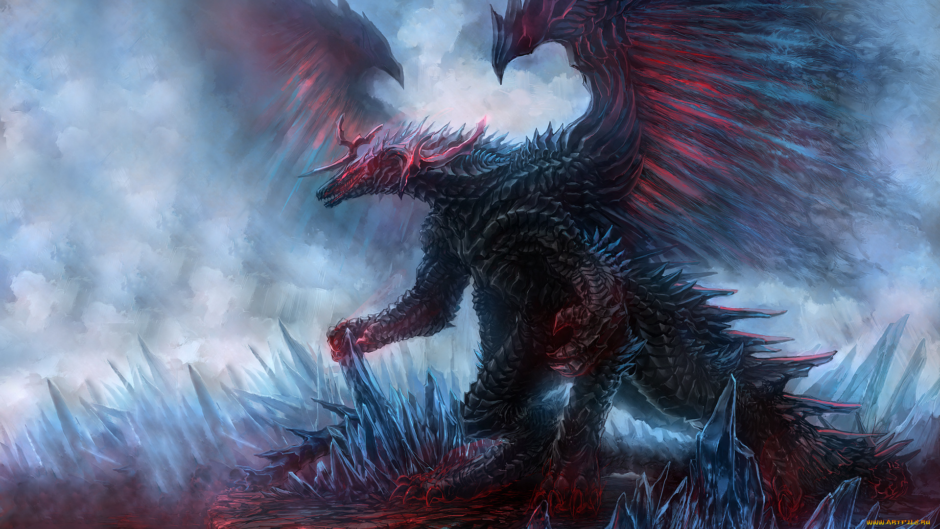 существо, фэнтези, существа, крылья, монстр