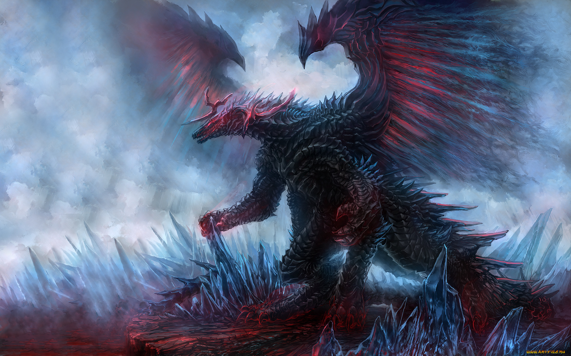 существо, фэнтези, существа, крылья, монстр