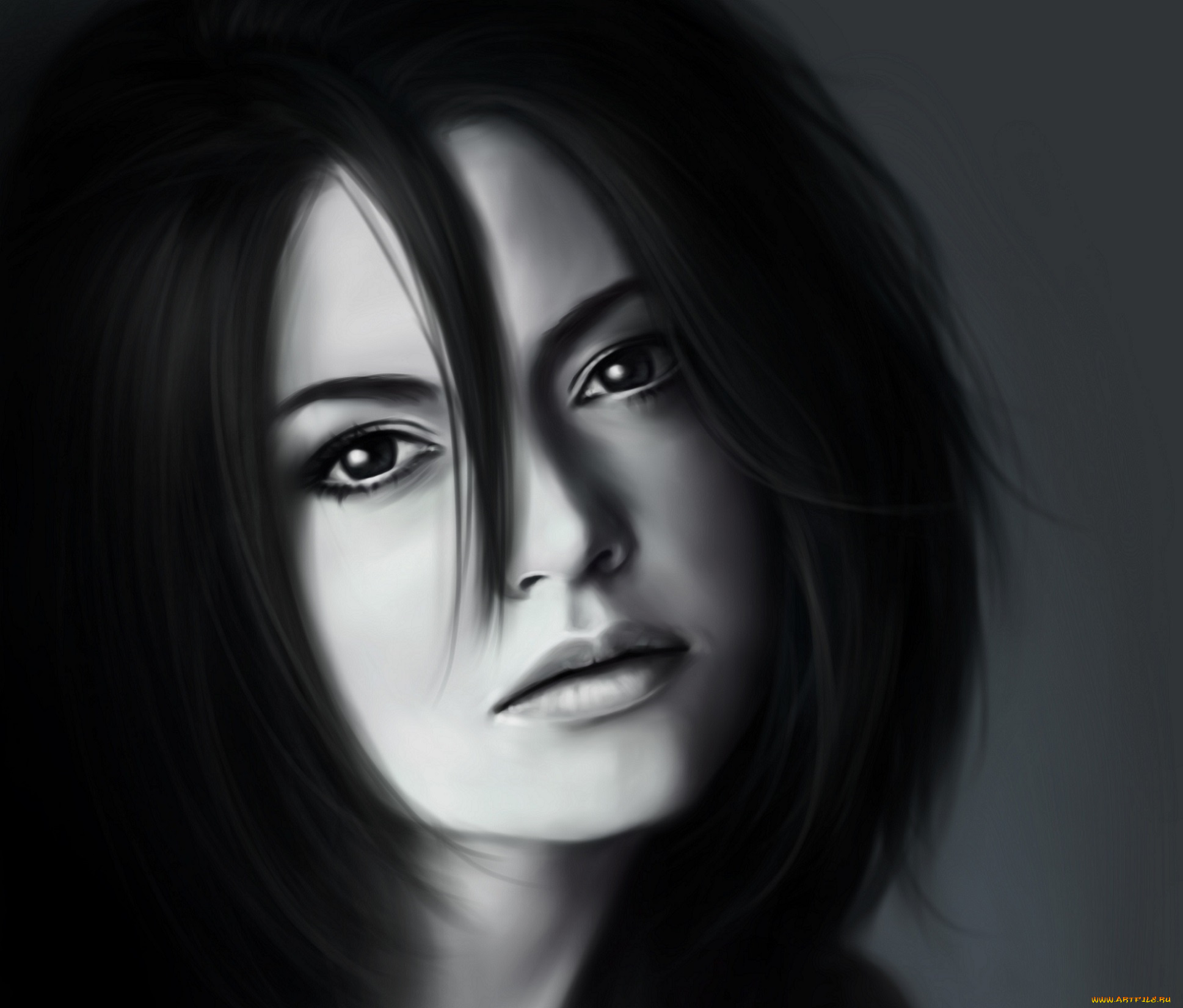 аниме, bleach, арт, портрет, девушка, рукия, блич, кучики, лицо