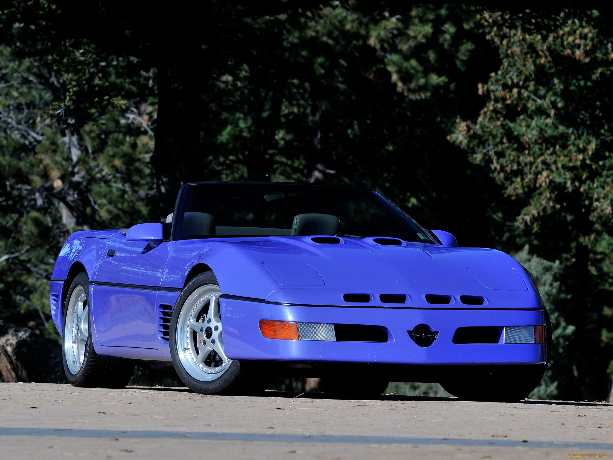 автомобили, callaway, c4, 1991, синий, b2k, speedster, corvette, turbo, twin, 500, series