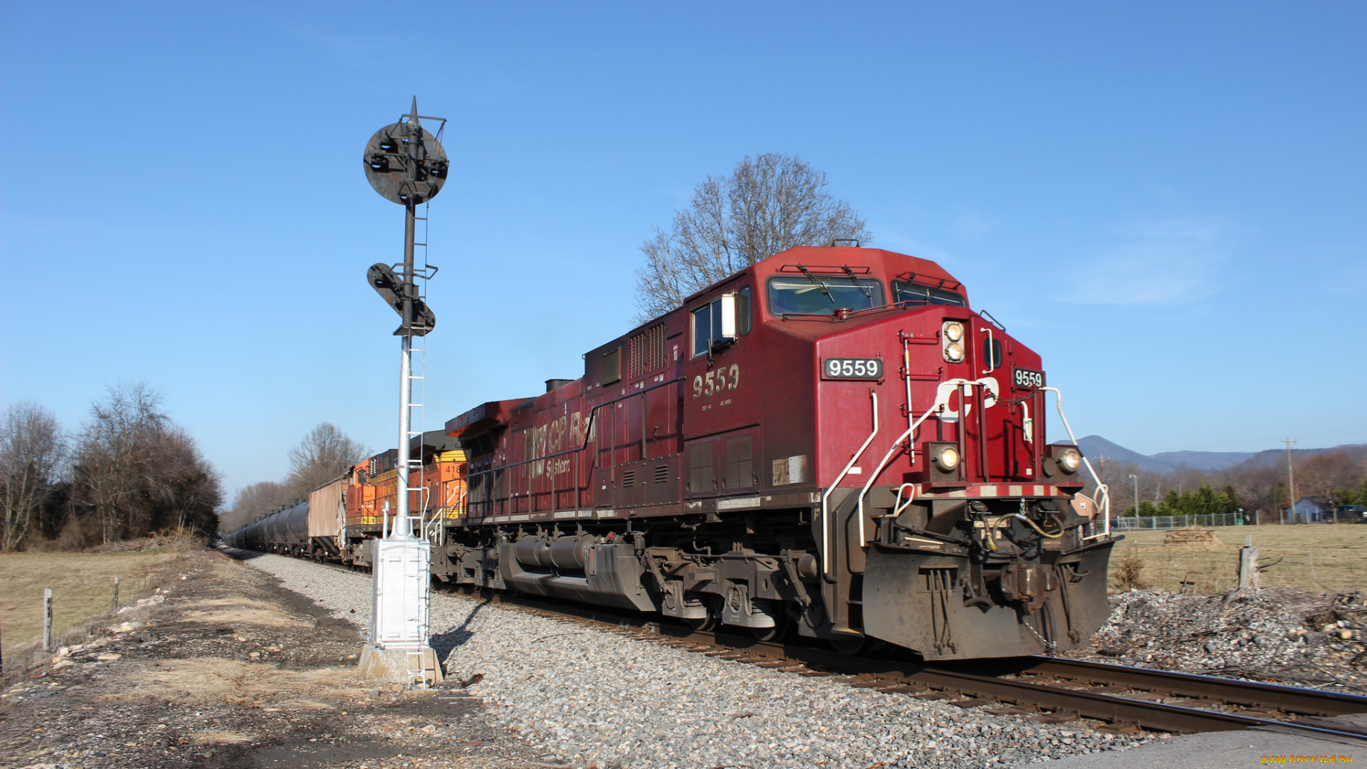 техника, поезда, железная, дорога, локомотив, состав