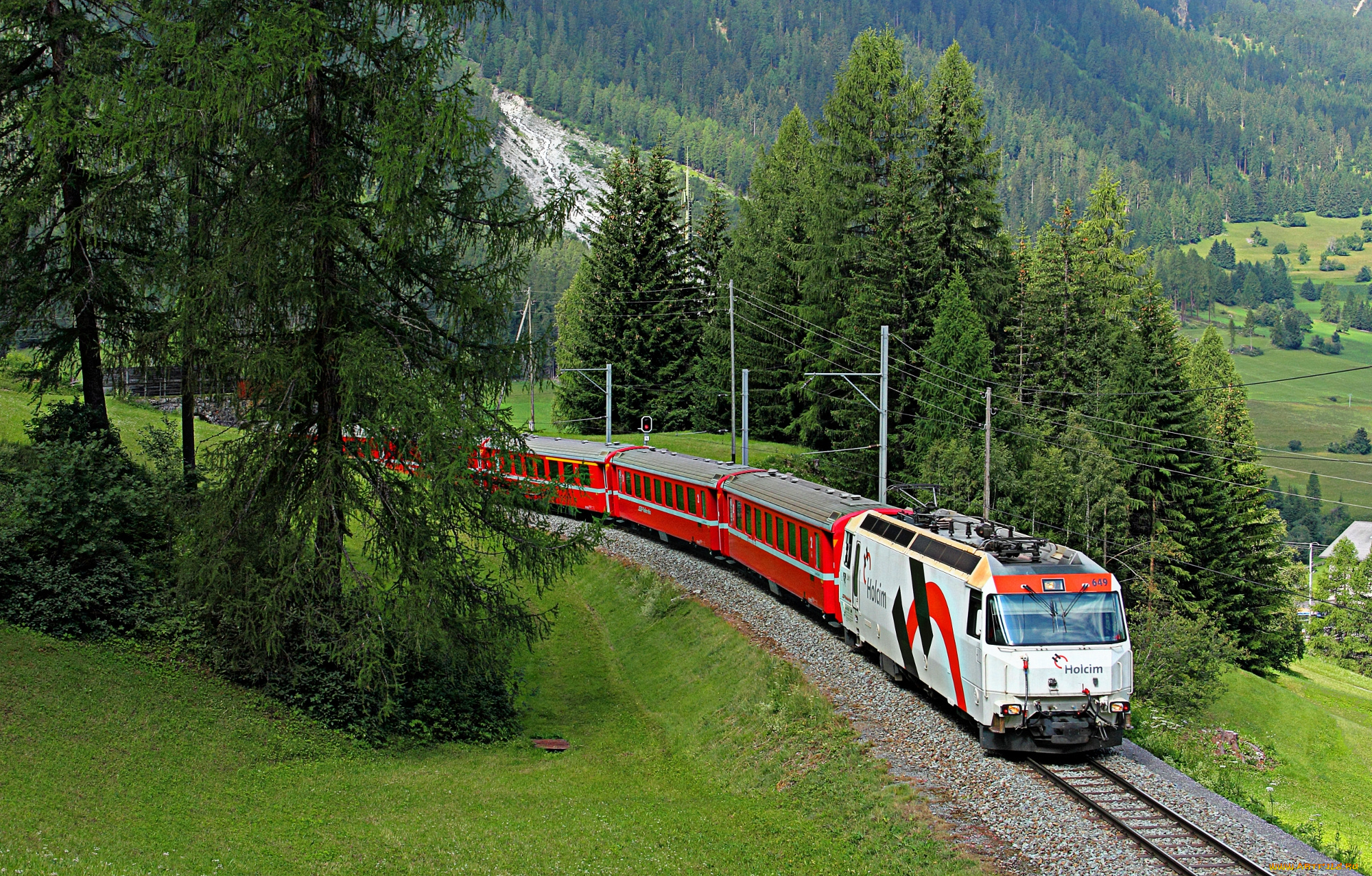 техника, поезда, железная, дорога, локомотив, состав