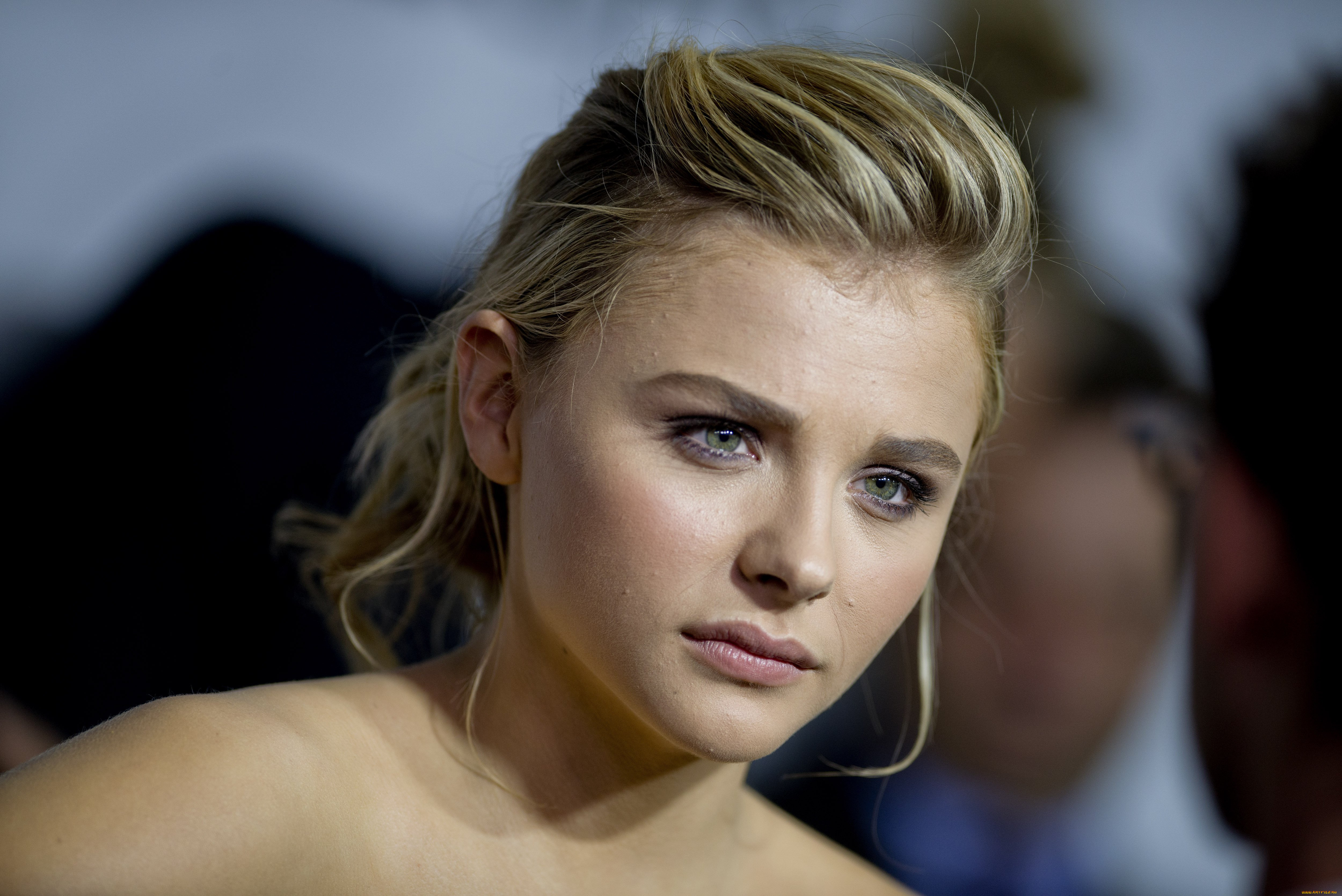 девушки, chloe, grace, moretz, актриса, блондинка, лицо, взгляд
