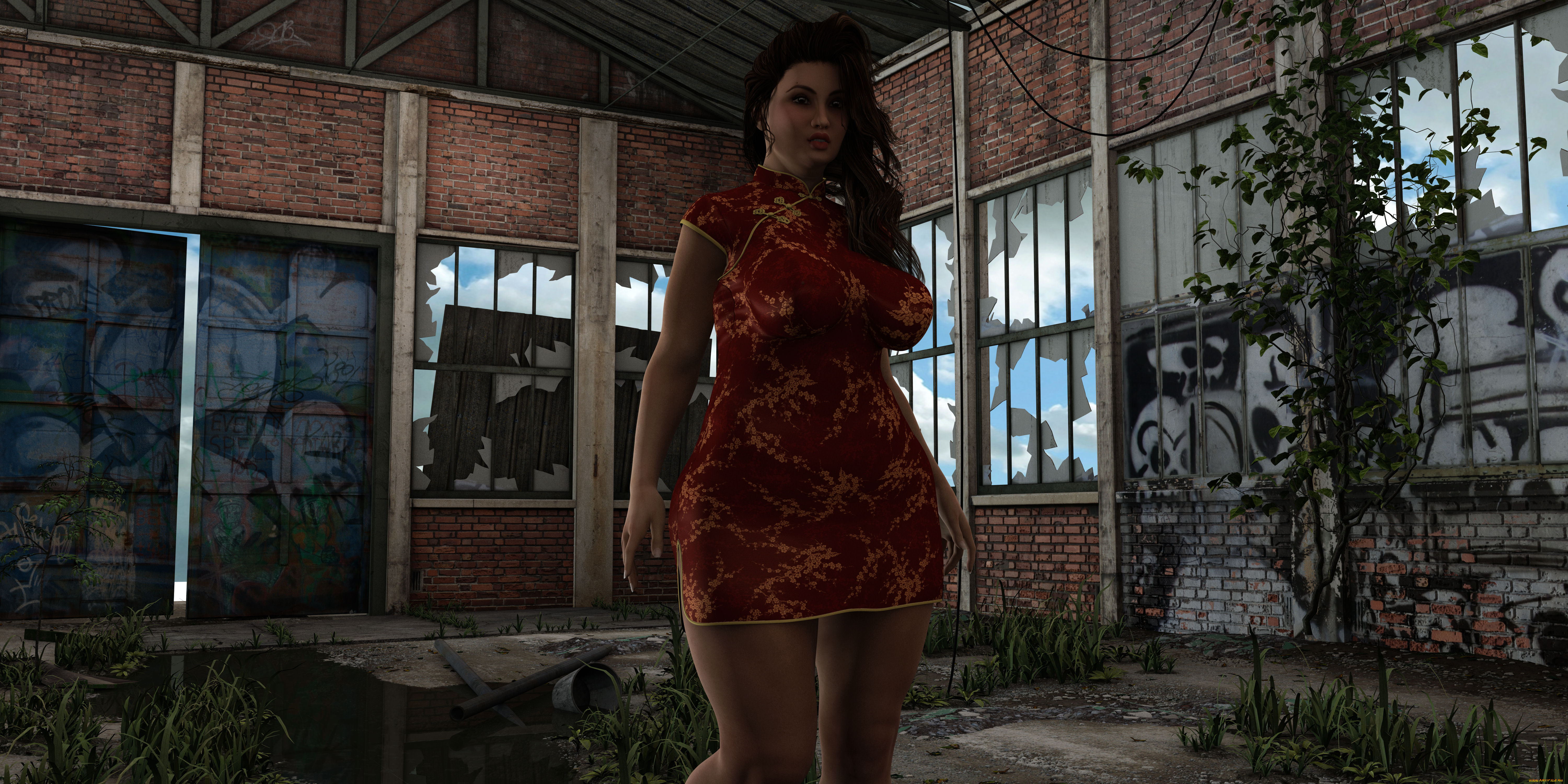 3д, графика, люди, , people, фон, взгляд, девушка