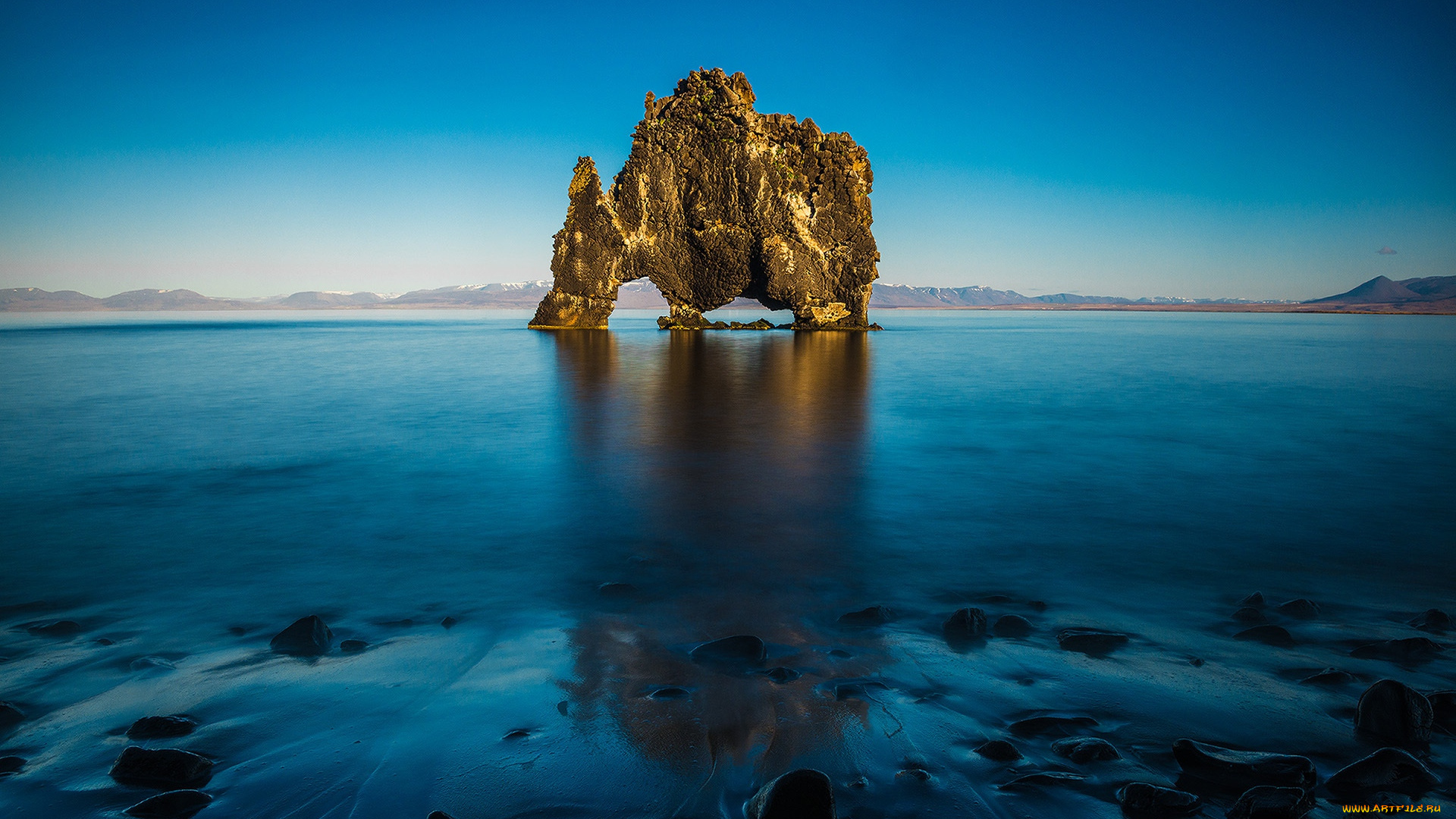 природа, побережье, остров, море, вода, вечер, берег