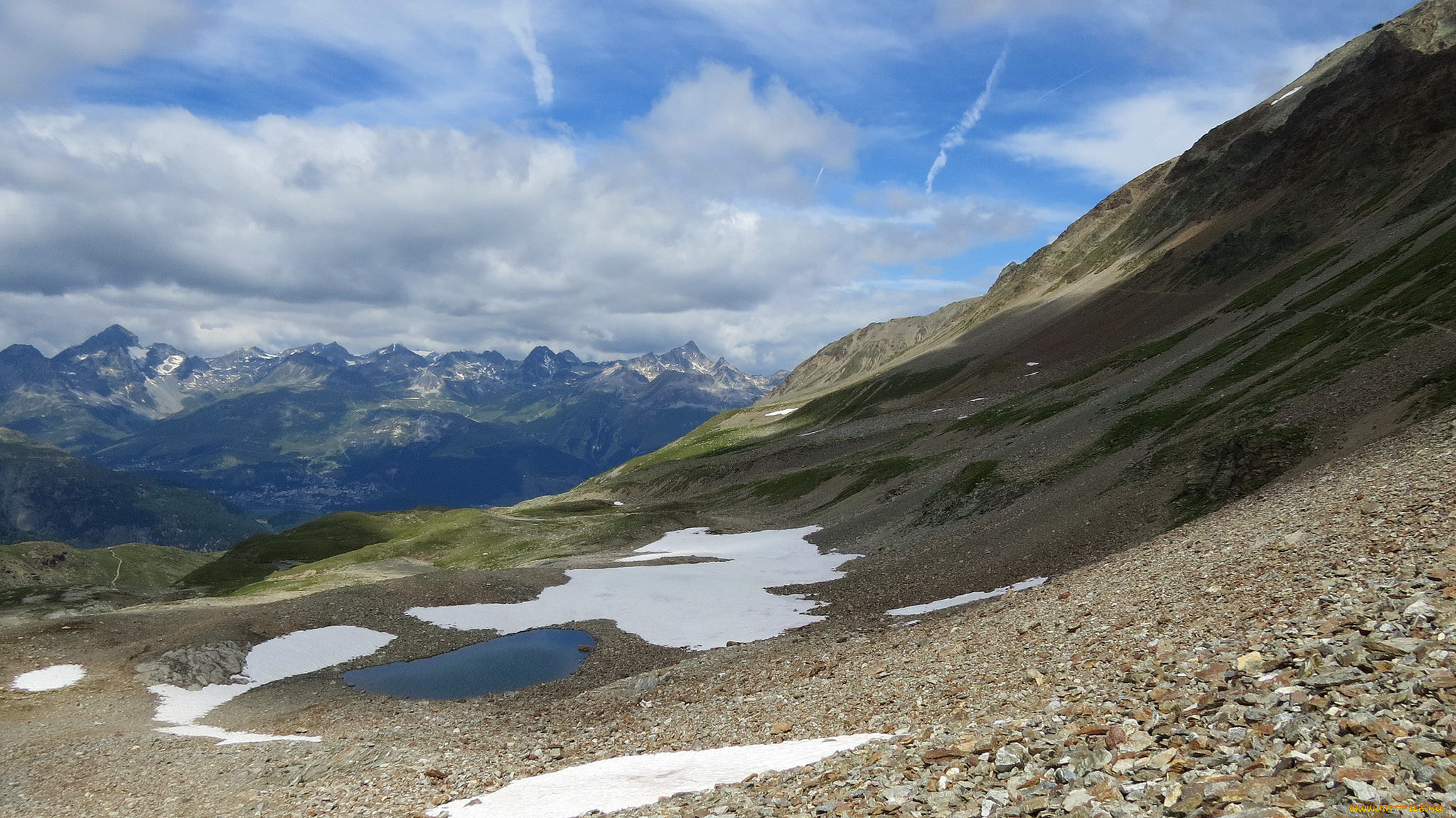 природа, горы, облака