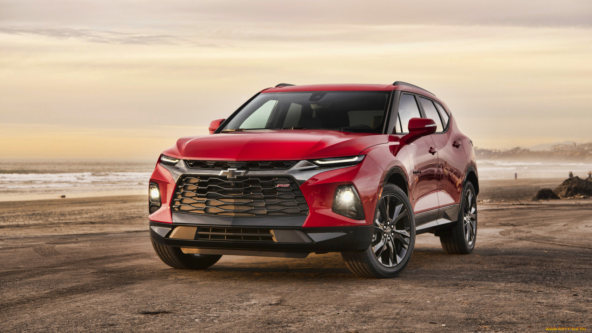 2019, chevrolet, blazer, rs, автомобили, chevrolet, 2019, blazer, rs, красный, побережье, шевроле, внедорожник, американские