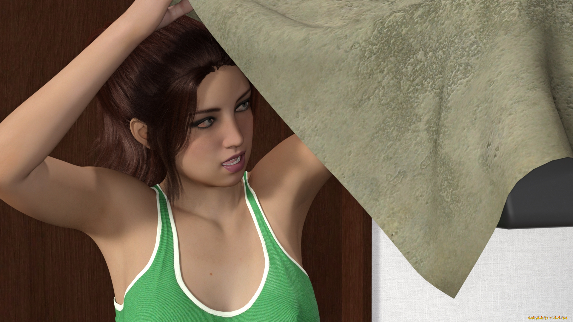 3д, графика, фантазия, , fantasy, взгляд, девушка, фон