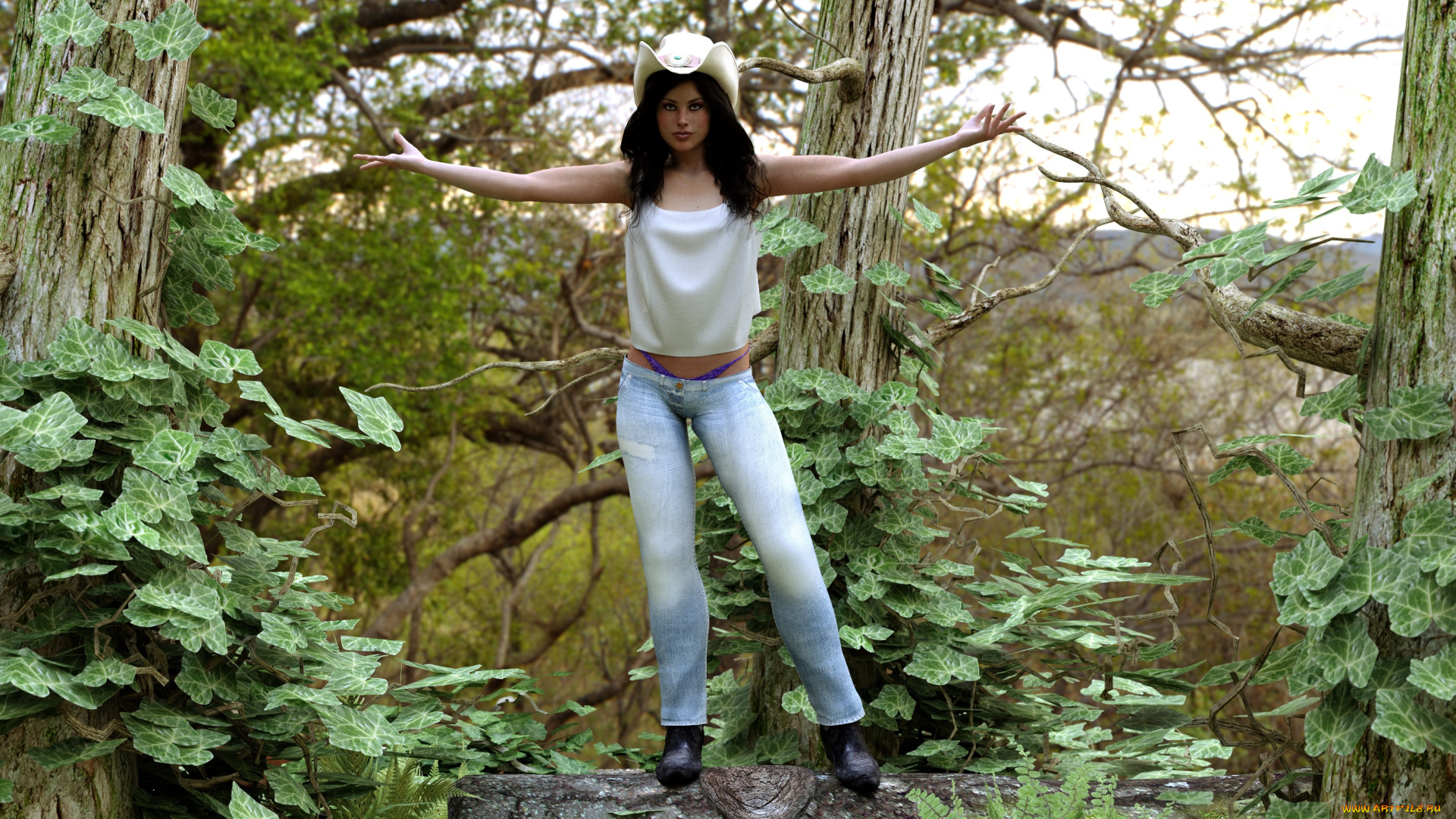 3д, графика, люди, , people, взгляд, фон, девушка