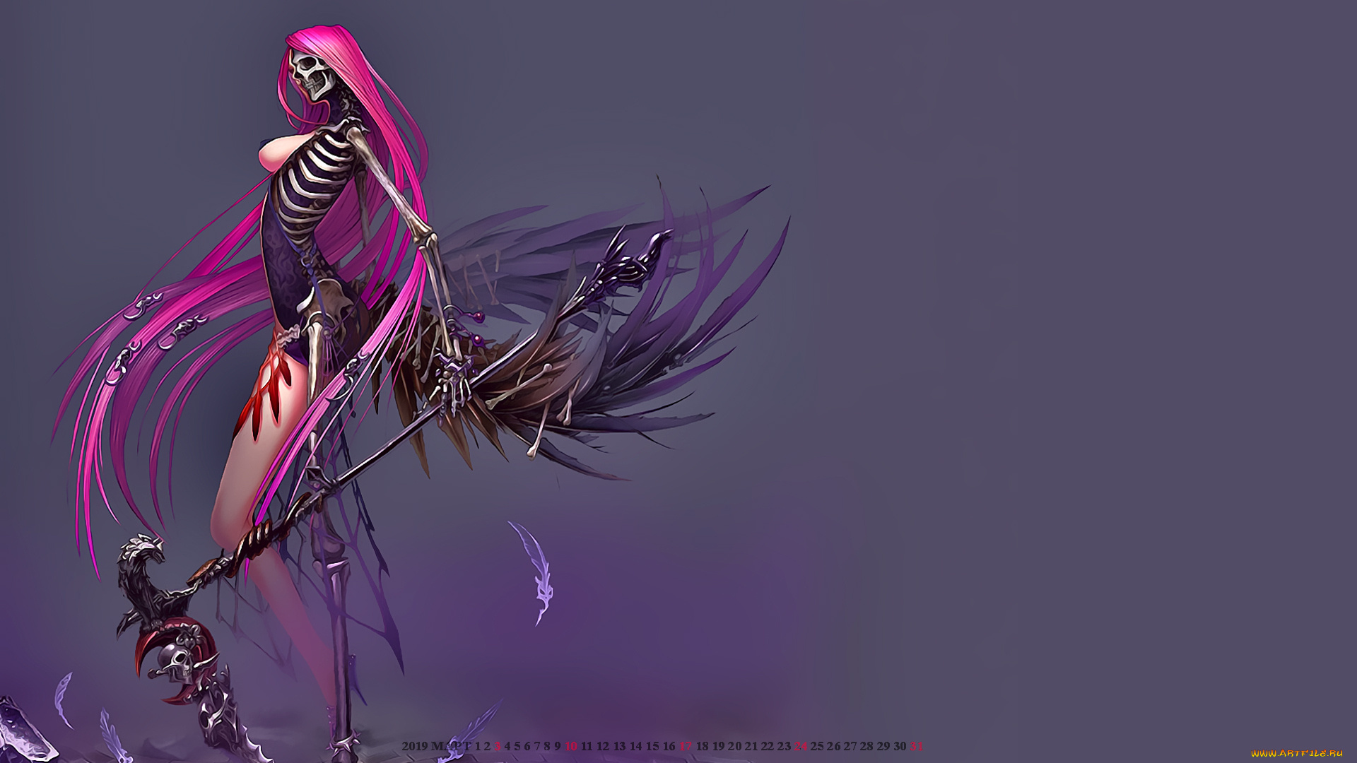 календари, фэнтези, нежить, оружие, скелет