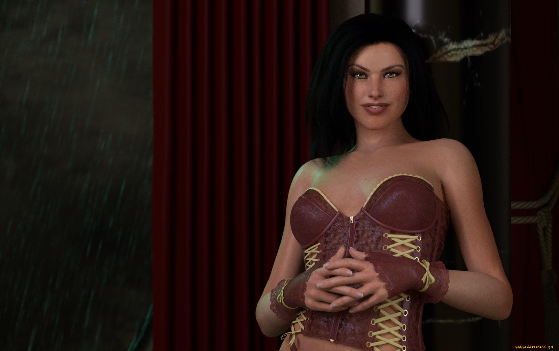 3д, графика, люди, , people, фон, девушка, взгляд