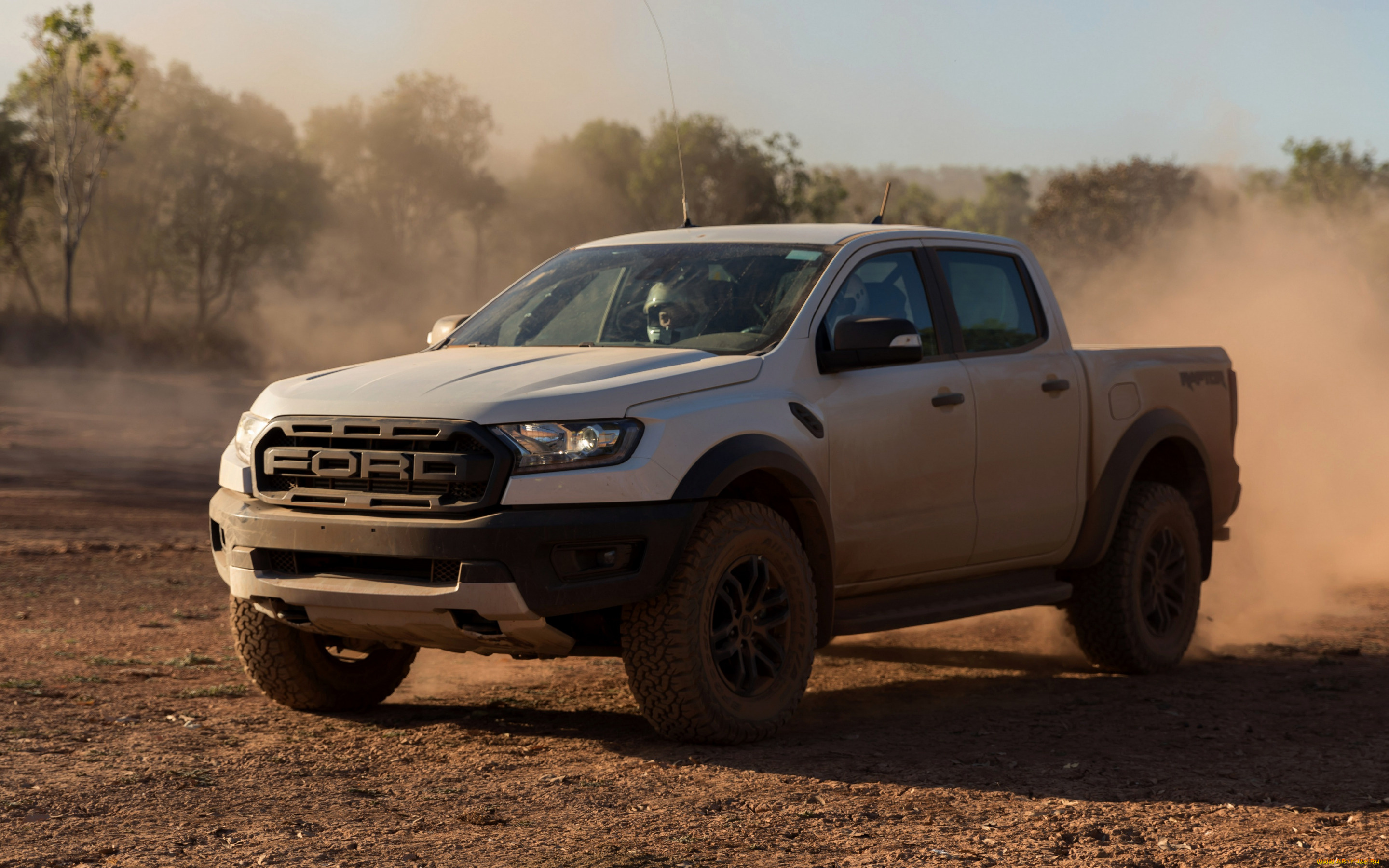 2019, ford, ranger, raptor, автомобили, ford, форд, американские, белый, пустыня, американский, пикап, вид, спереди