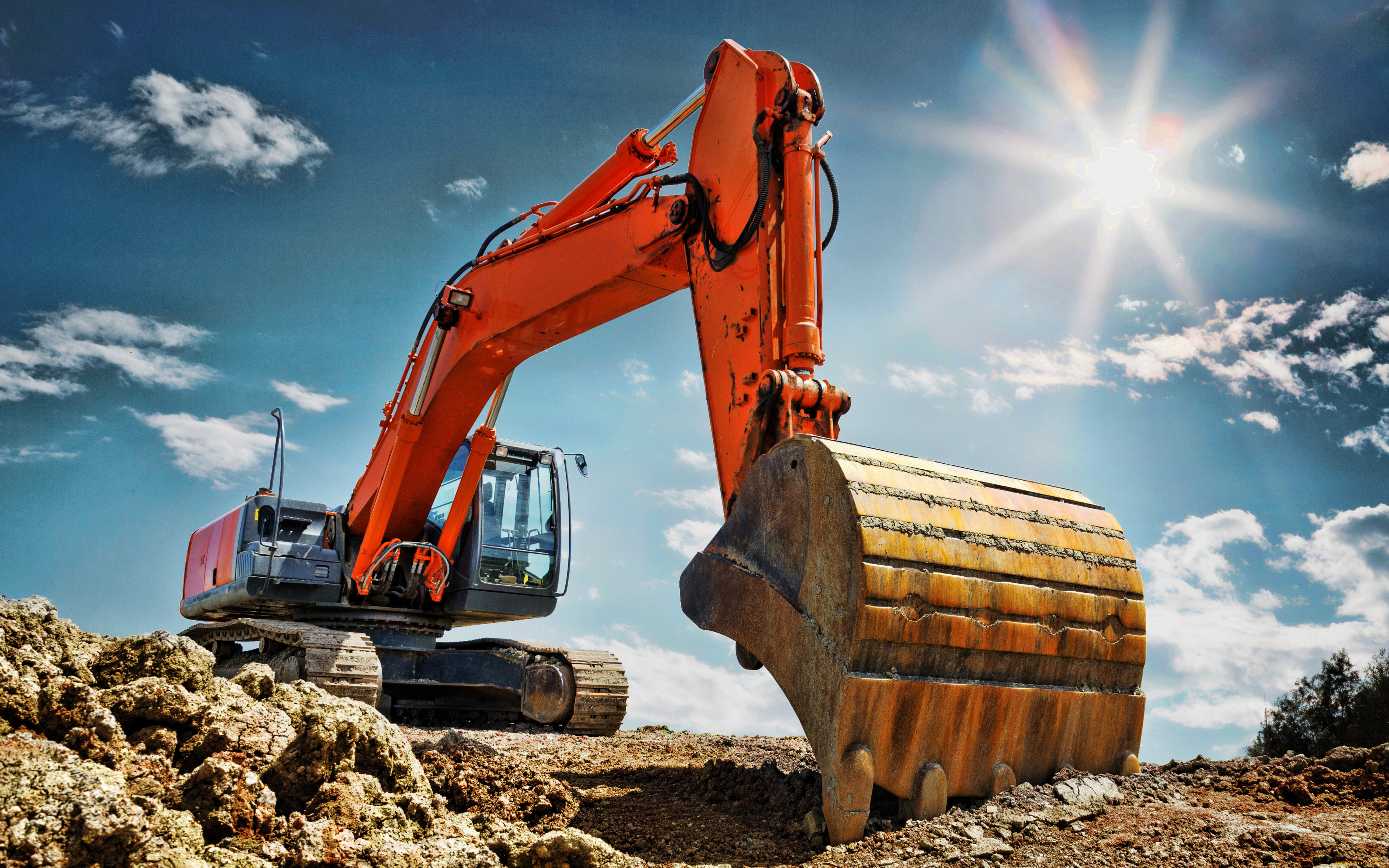hitachi, zaxis, 450, техника, экскаваторы, экскаватор, ковш, хитачи, оранжевый, строительная, hdr