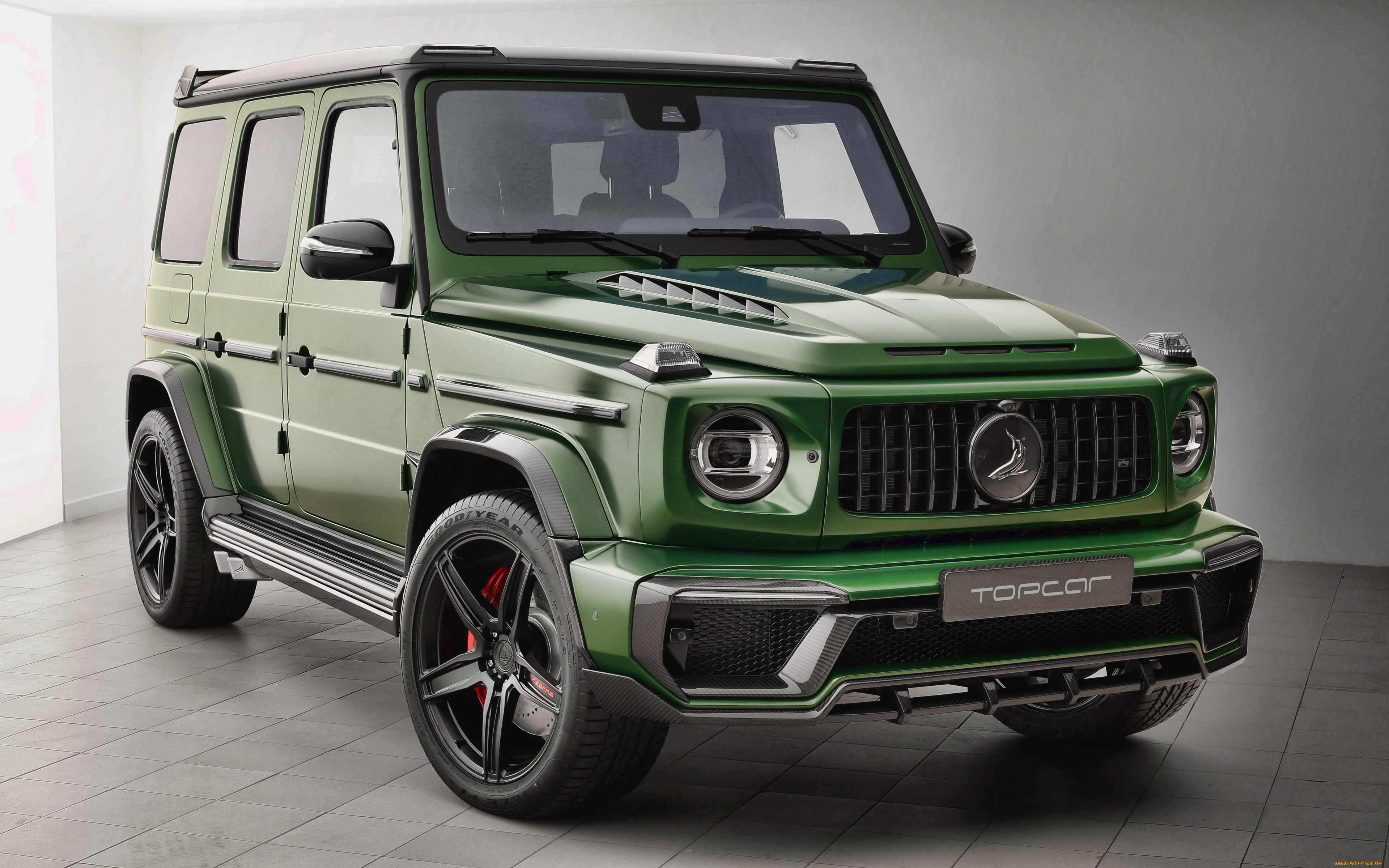 topcar, mercedes-benz, , g-class, w463, автомобили, mercedes-benz, зеленый, гелендваген, немецкие, джип, внедорожник, topcar, тюнинг