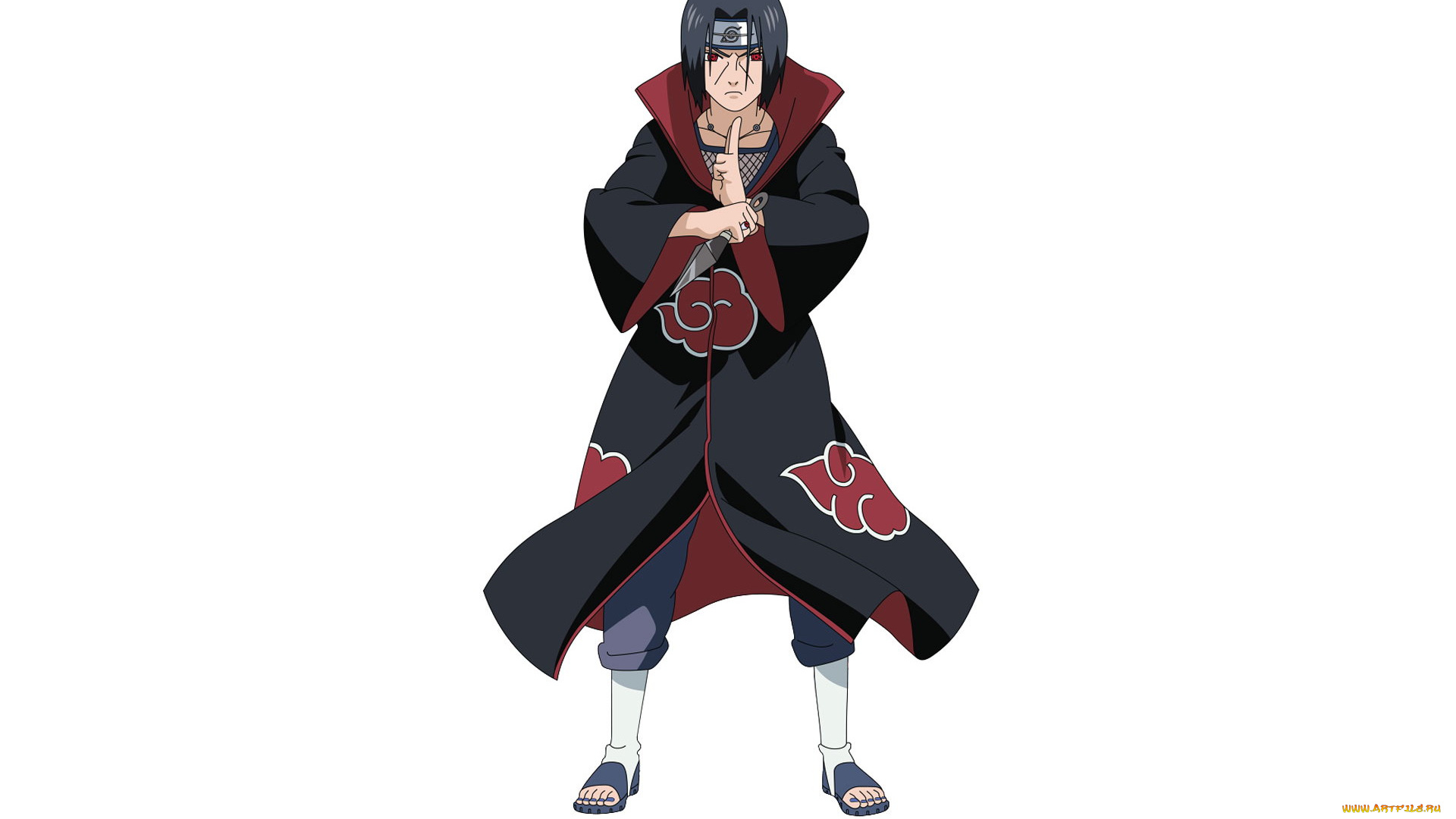 аниме, naruto, учиха, итачи, кунай, акацки, плащ