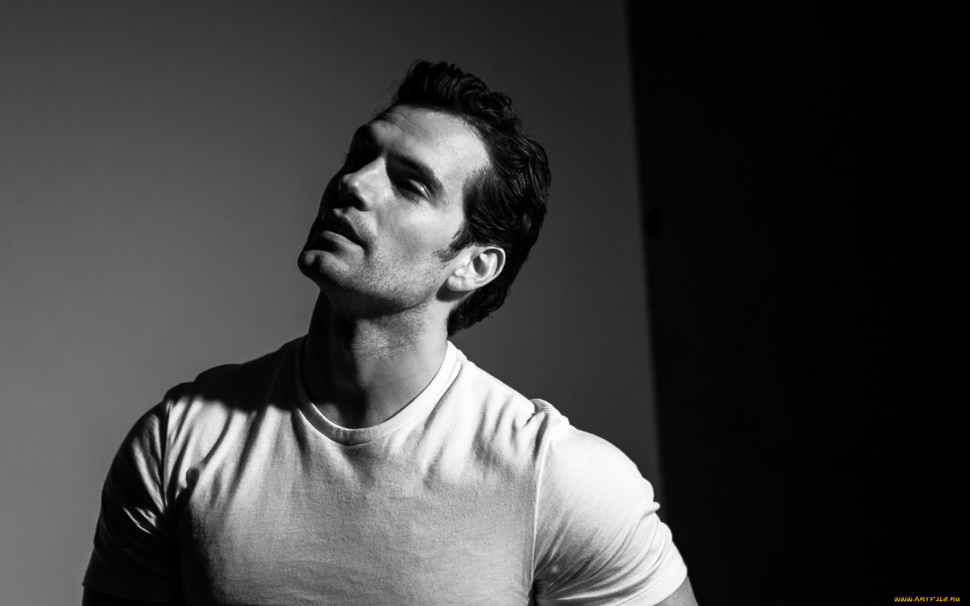мужчины, henry, cavill, монохром