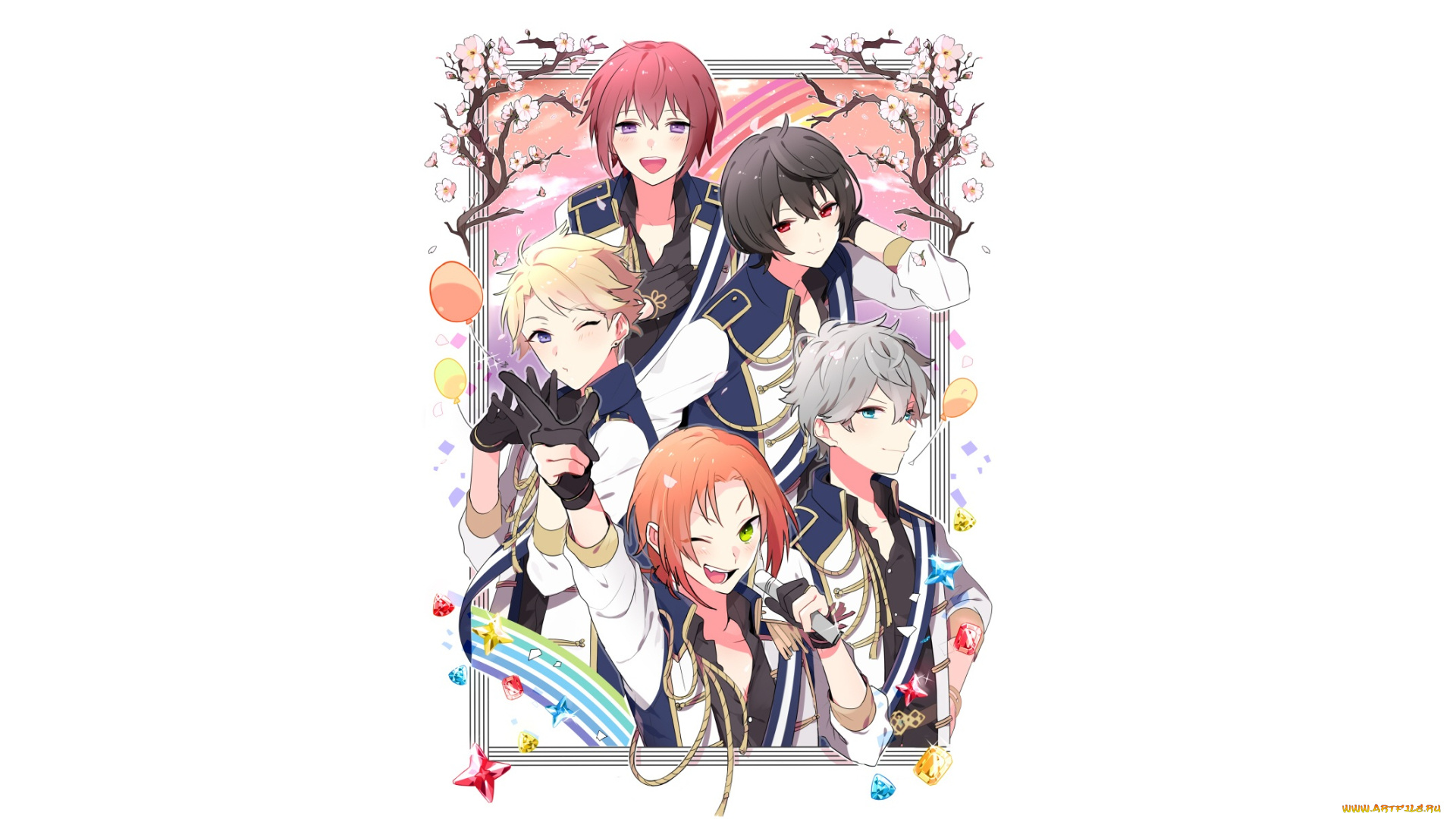 аниме, ensemble, stars, knights