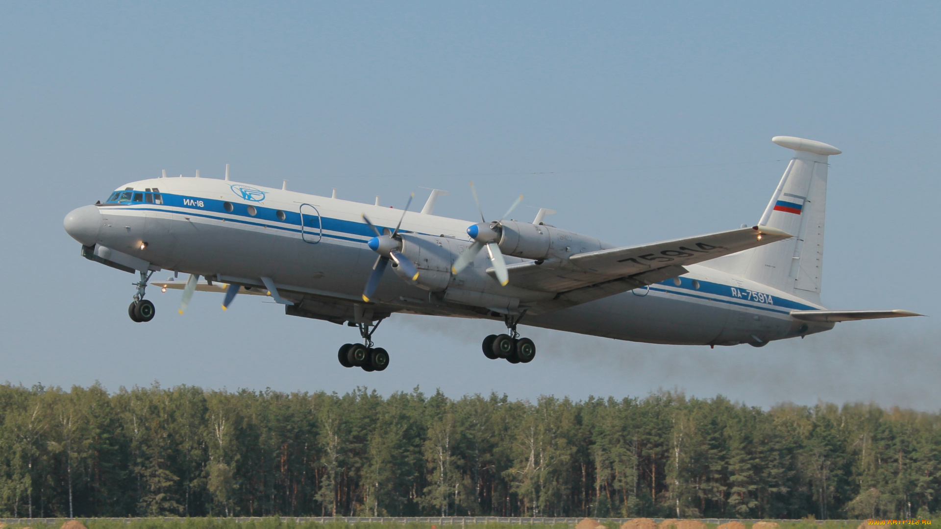 ил-, 18, авиация, пассажирские, самолёты, ил-, 18, самолёт, взлёт