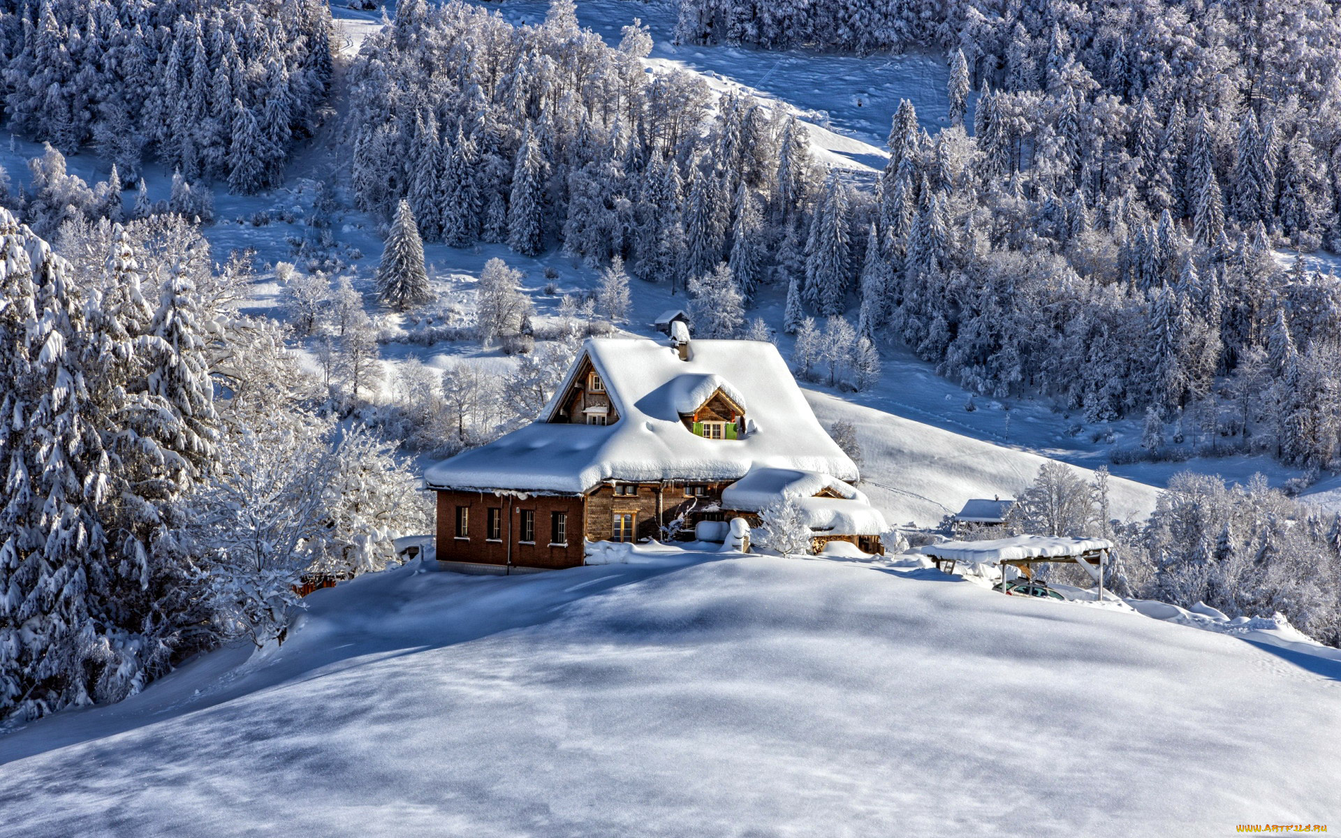 города, -, здания, , дома, зима, снег, сугробы, дом