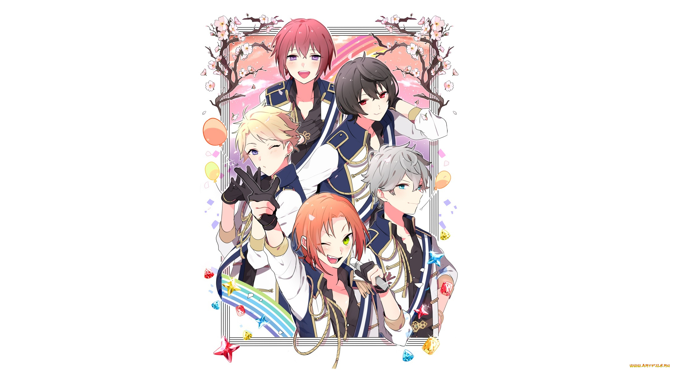 аниме, ensemble, stars, knights